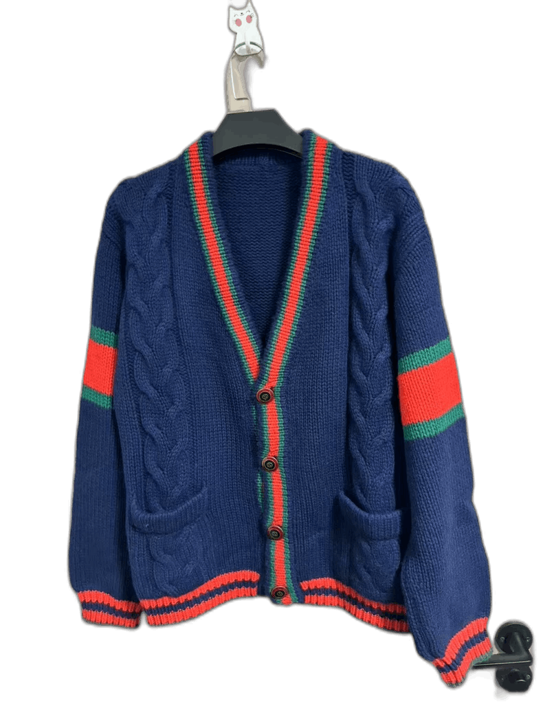 Gucci Gucci striped cable knit cardigan Size US XS / EU 42 / 0 - 1 Thumbnail