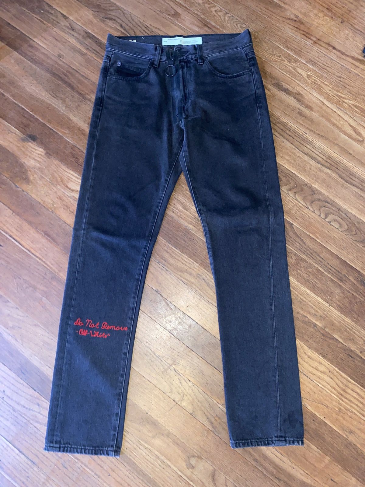 image of Off White Diag Denim in Black, Men's (Size 30)