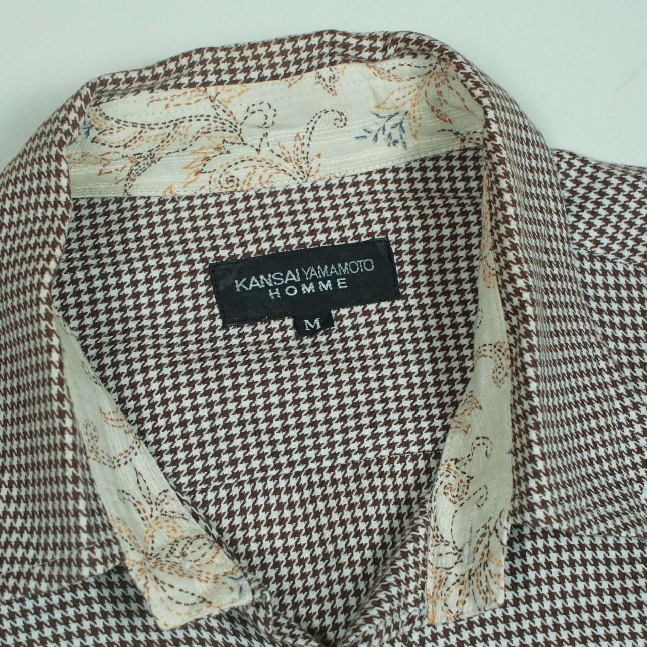 Kansai Yamamoto *NoTariff Kansai Yamamoto Homme Houndstooth Shirt Size US M / EU 48-50 / 2 - 3 Thumbnail