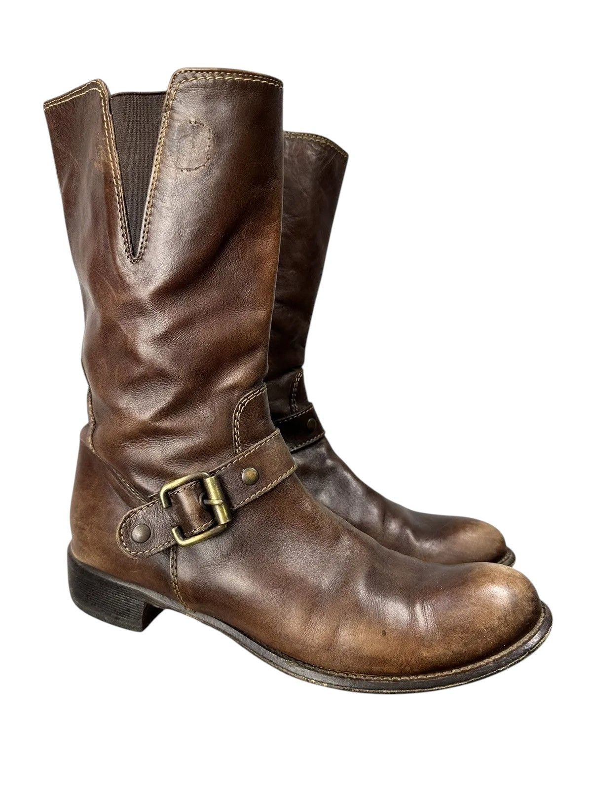 If Six Was Nine Vintage Leather Boots Hight AS 98 Rare Rick Owens Tornado Size US 7 / EU 40 - 2 Thumbnail
