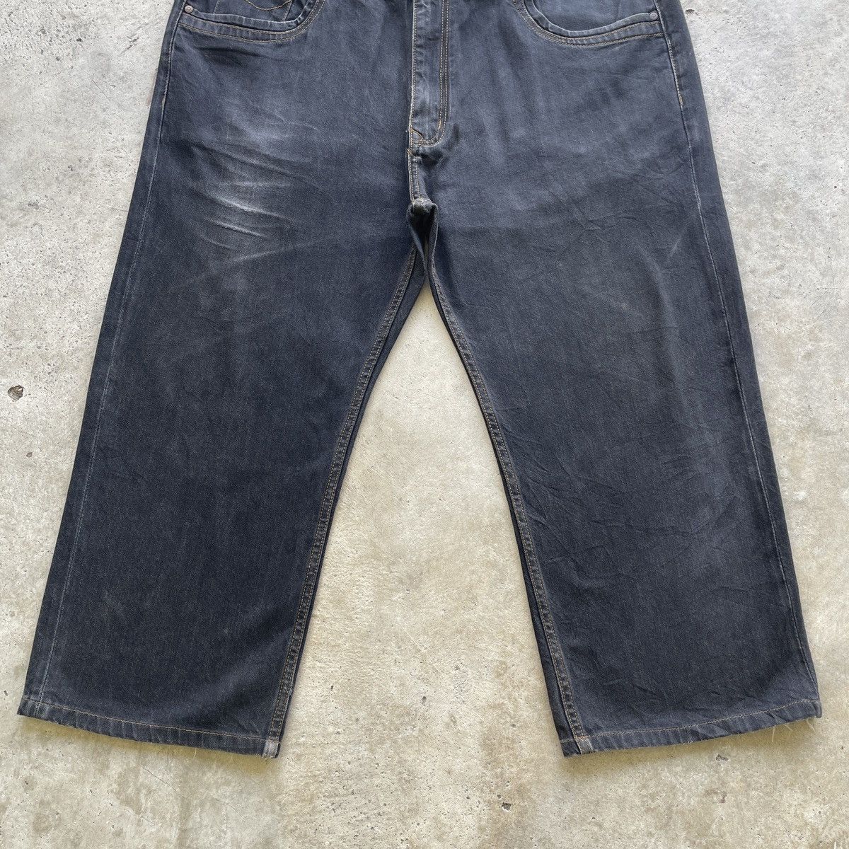 Japanese Brand × Jean W42 Vintage Japanese Black Faded Jeans Pants Denim Size US 42 / EU 58 - 4 Thumbnail