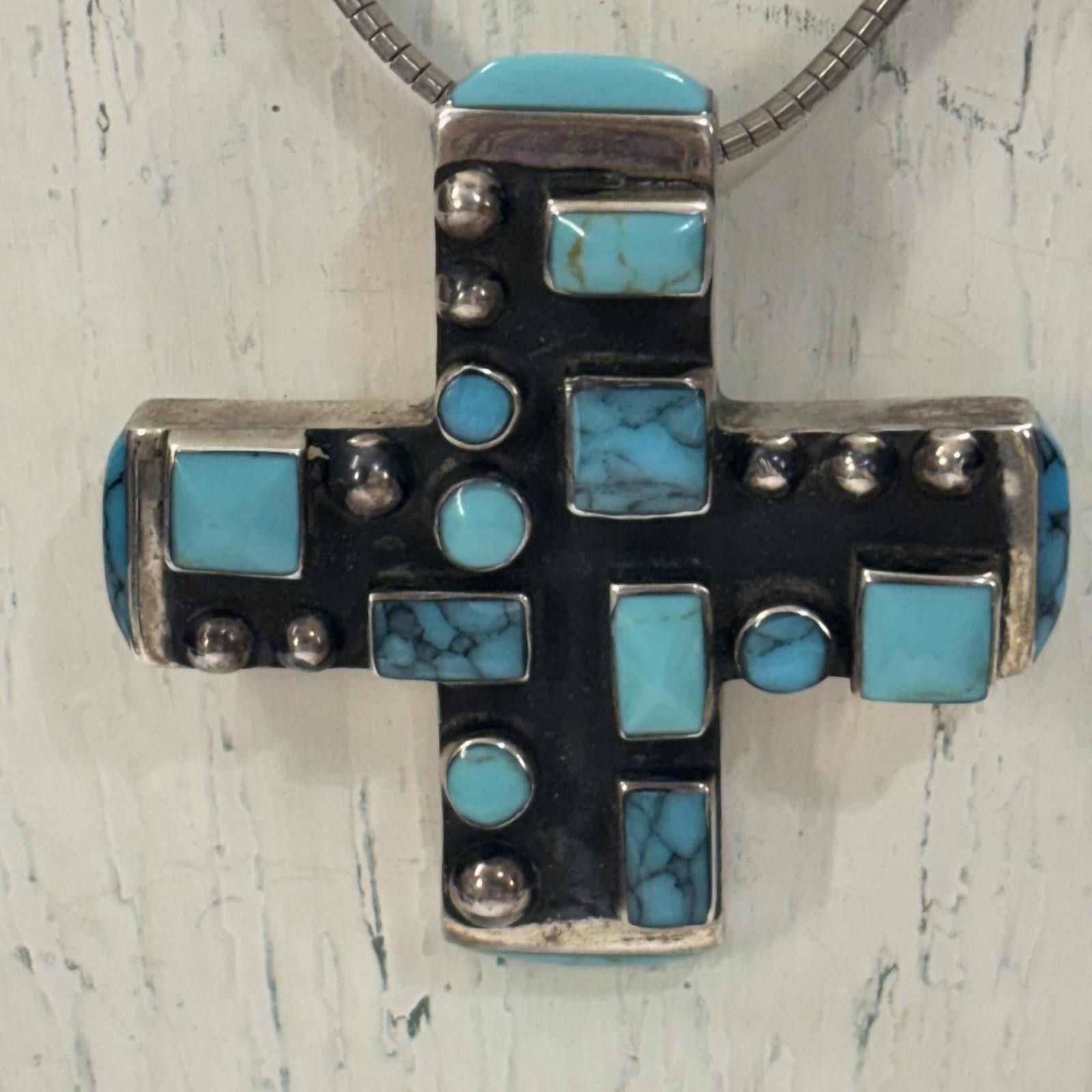Other Vtg Sterling Southwestern Cross pendant Size ONE SIZE - 1 Thumbnail