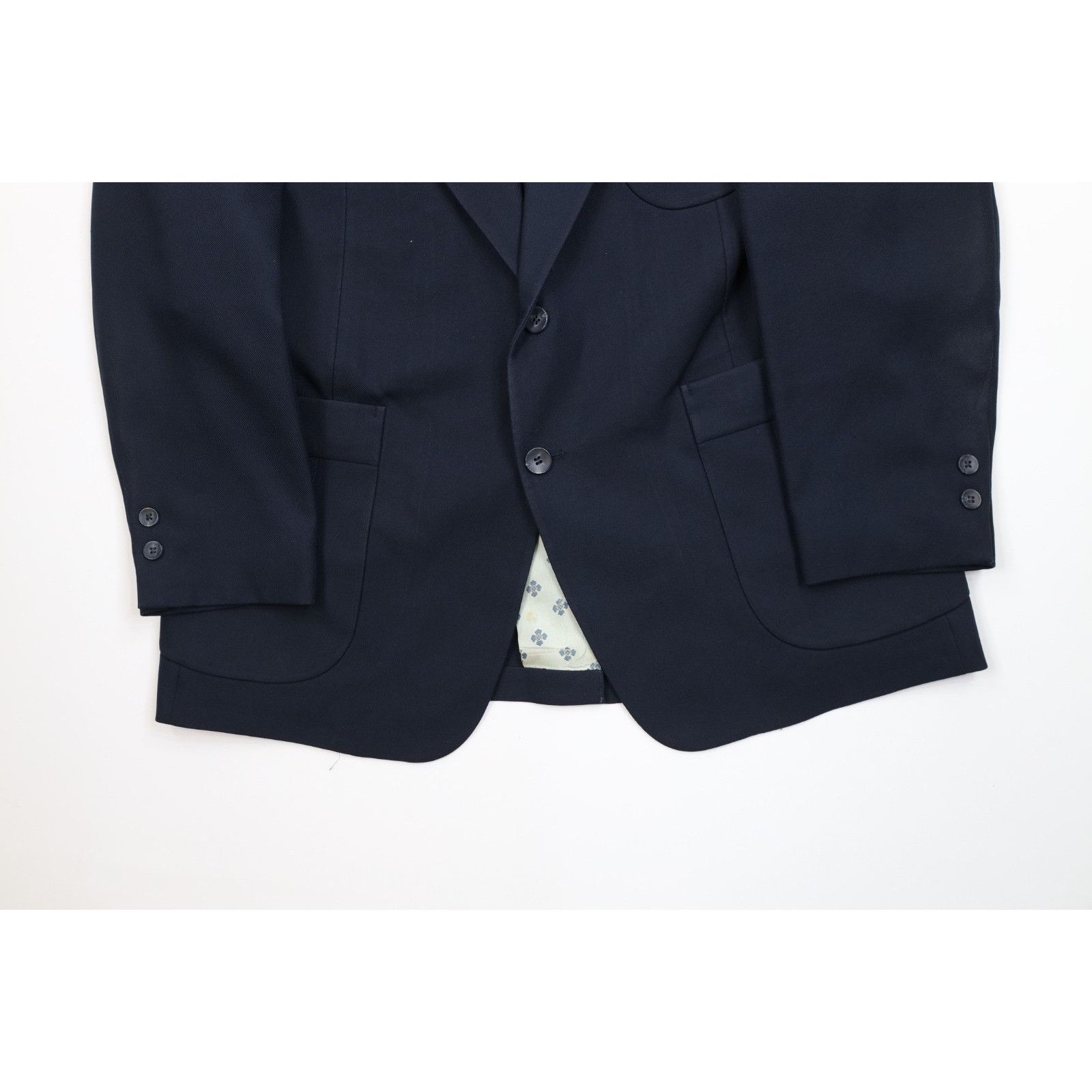 Vintage Vintage 70s Distressed 3 Piece Knit Suit Bell Bottoms Size 42R - 4 Thumbnail
