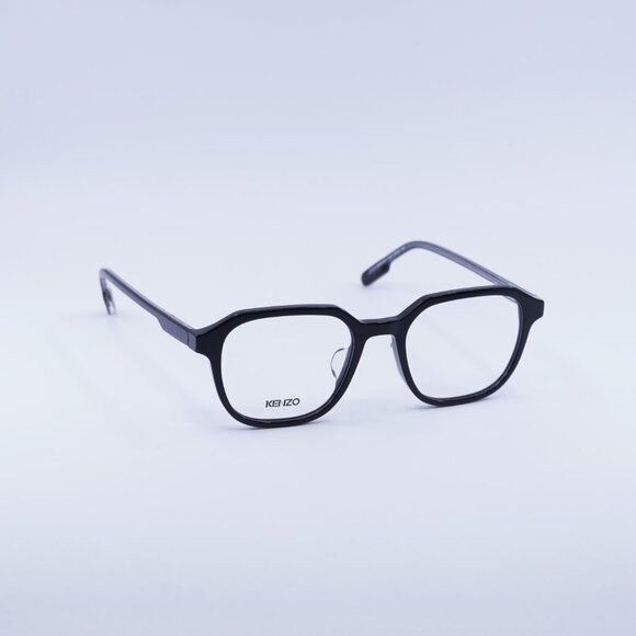 Kenzo Kenzo KZ50102F 001 Eyeglasses Shiny Black 53mm Square Frame Size ONE SIZE - 6 Thumbnail