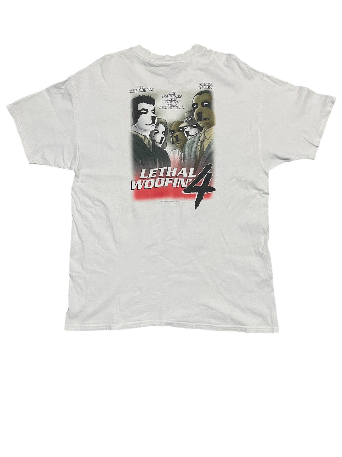Vintage Big Dog “Lethal Woofin’ 4” Parody Tee – XL – Size US XL / EU 56 / 4 - 1 Thumbnail