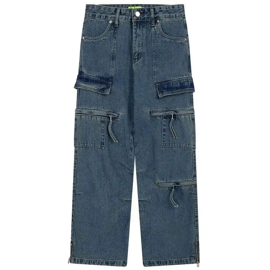 Japanese Brand Harajuku Streetwear Pockets Baggy Jeans Size US 32 / EU 48 - 5 Thumbnail