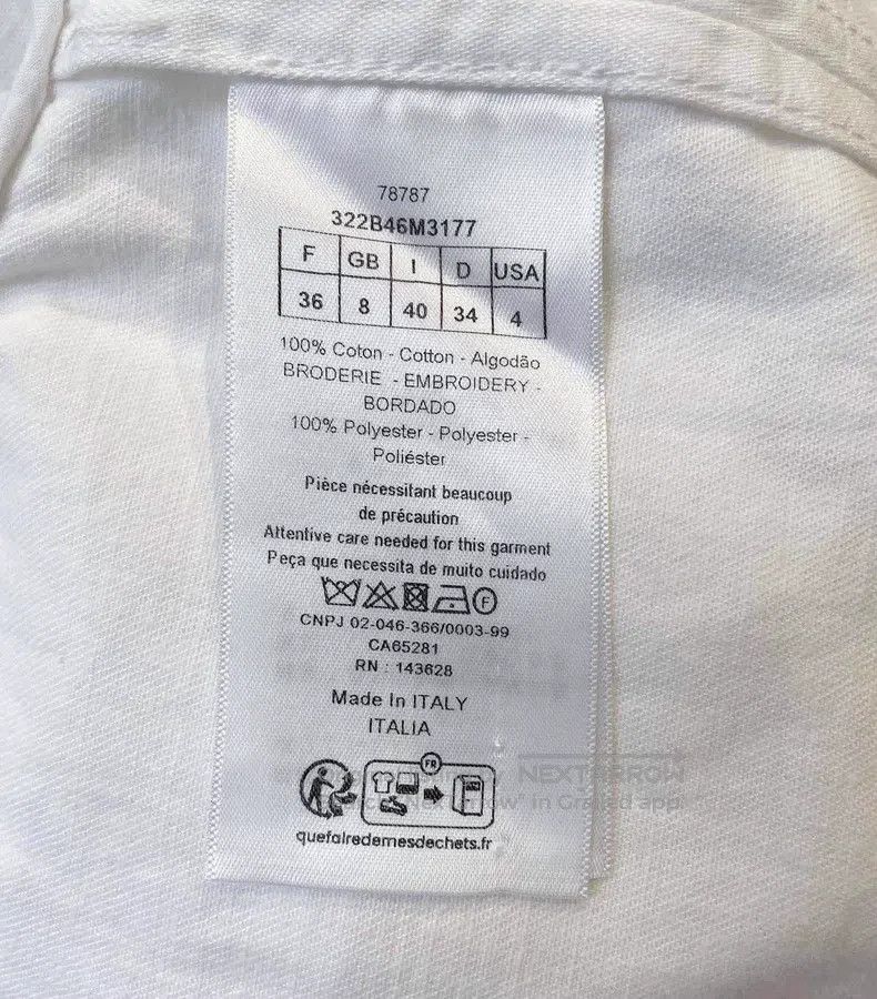 Dior Dior Floral hollow single-breasted short-sleeved shirt Size XS / US 0-2 / IT 36-38 - 6 Thumbnail
