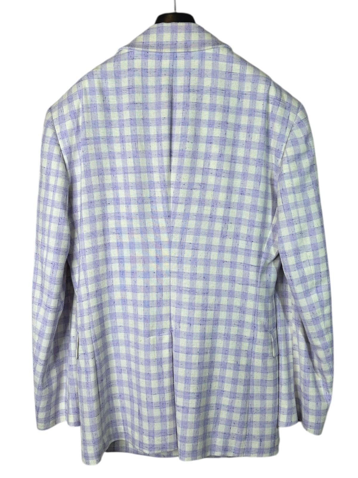 Versace Versace Men’s Suit Lilac Ivory Checkered Size 48 Size 38R - 6 Thumbnail