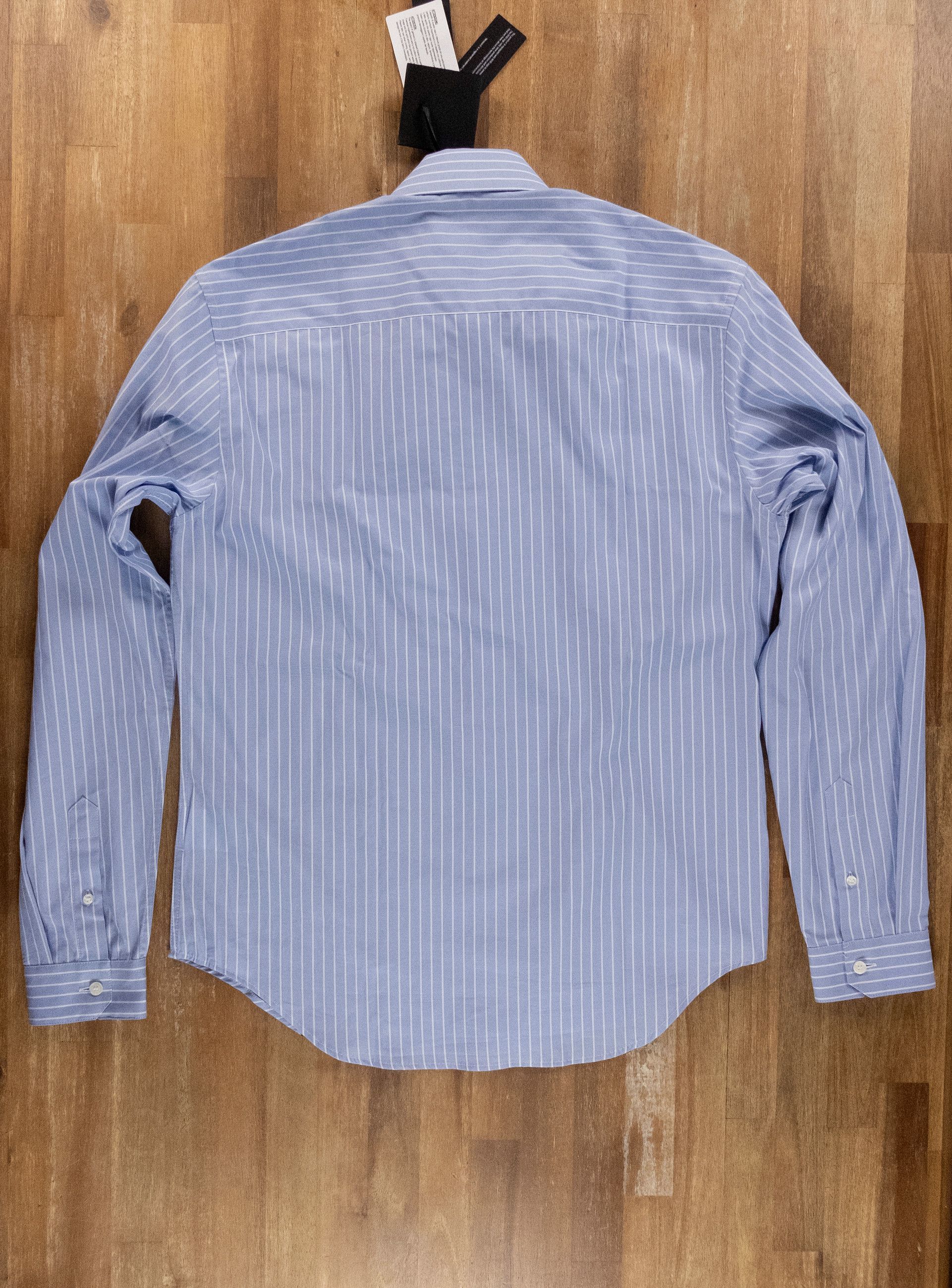 Versace VERSACE La Greca blue striped shirt Size 40 / Medium Size US M / EU 48-50 / 2 - 11 Thumbnail