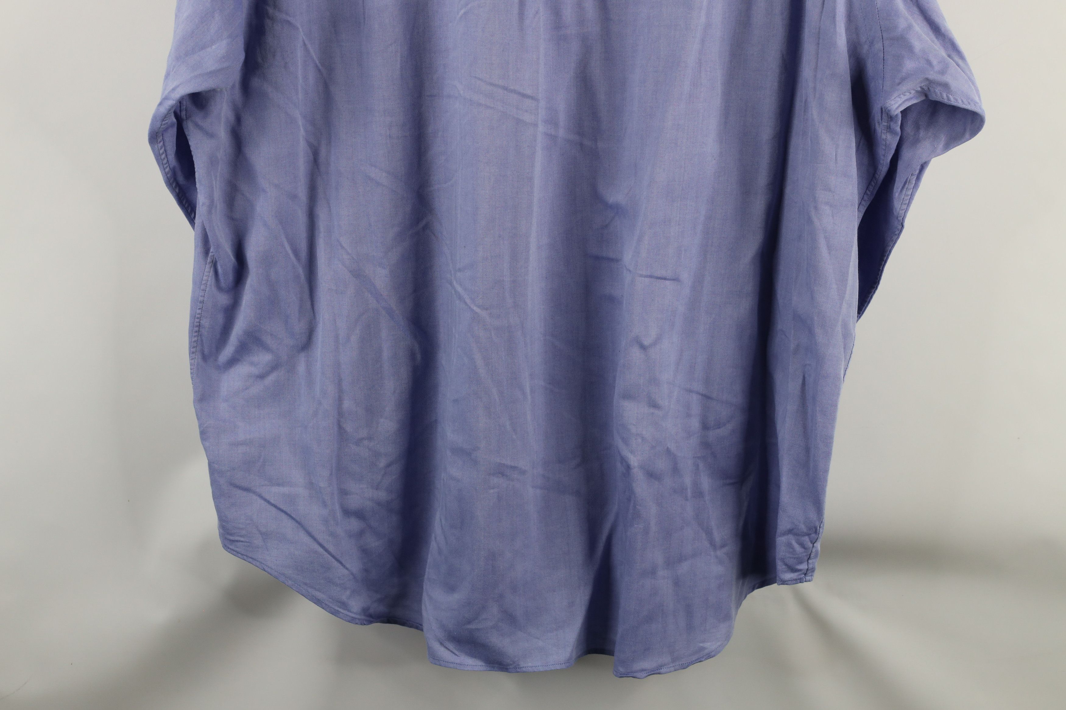 Ralph Lauren × Vintage Vintage 90s Ralph Lauren Collared Button Down Shirt Blue Size 44 - 8 Thumbnail