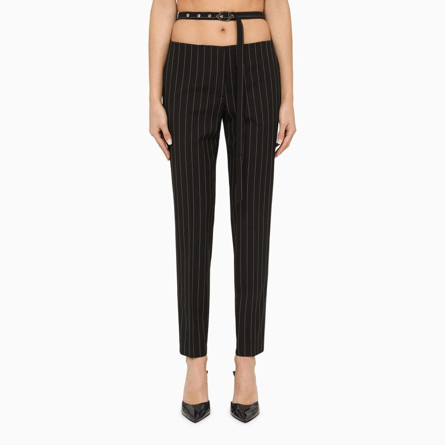 The Attico o1d2blof1024 Pinstripe Regular Trouser in Blue Size 28" / US 6 / IT 42 - 1 Thumbnail