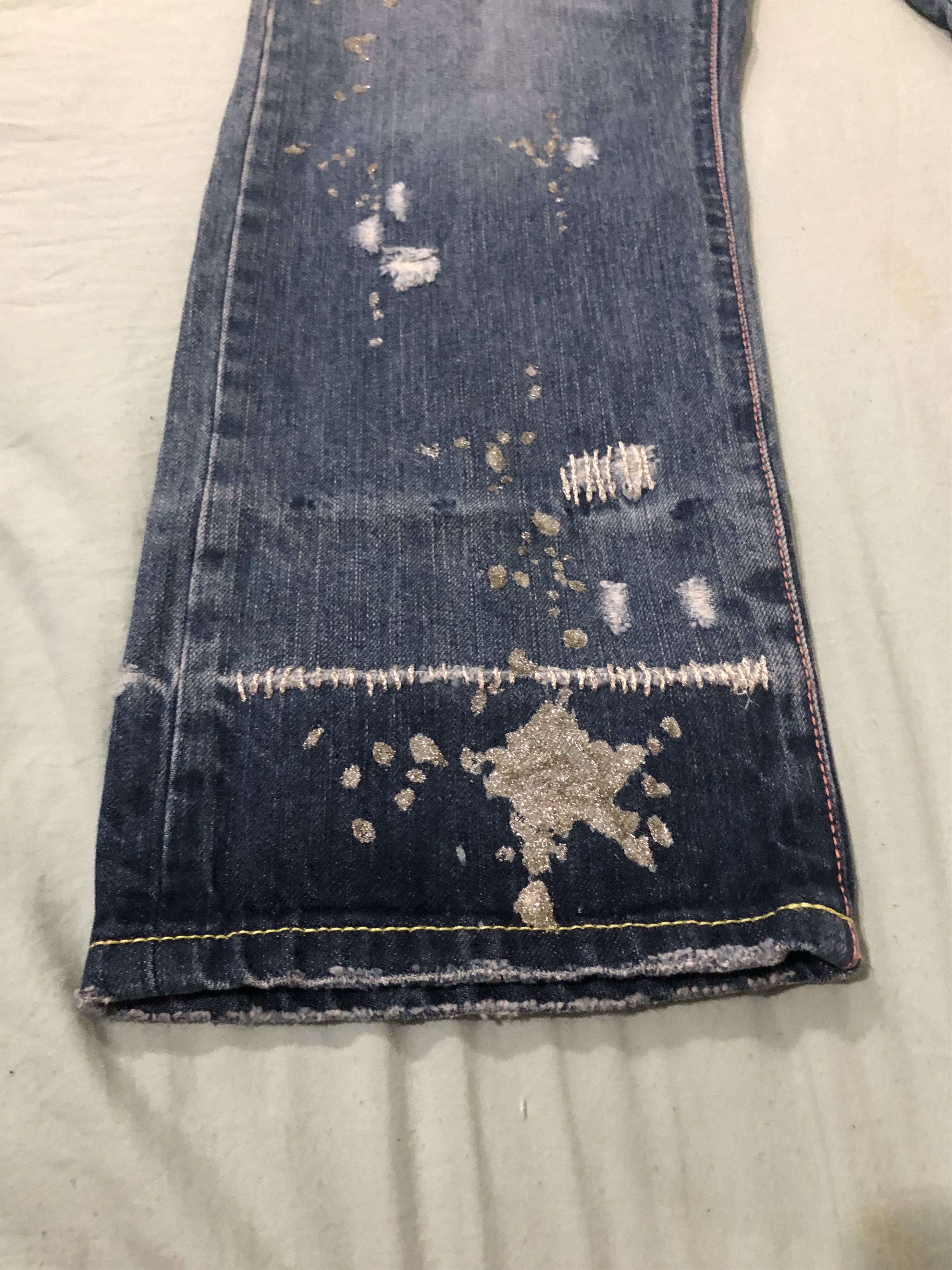 Tsumori Chisato Vintage Tsumori Chisato Artistic Distressed Jeans Size 31" - 4 Thumbnail