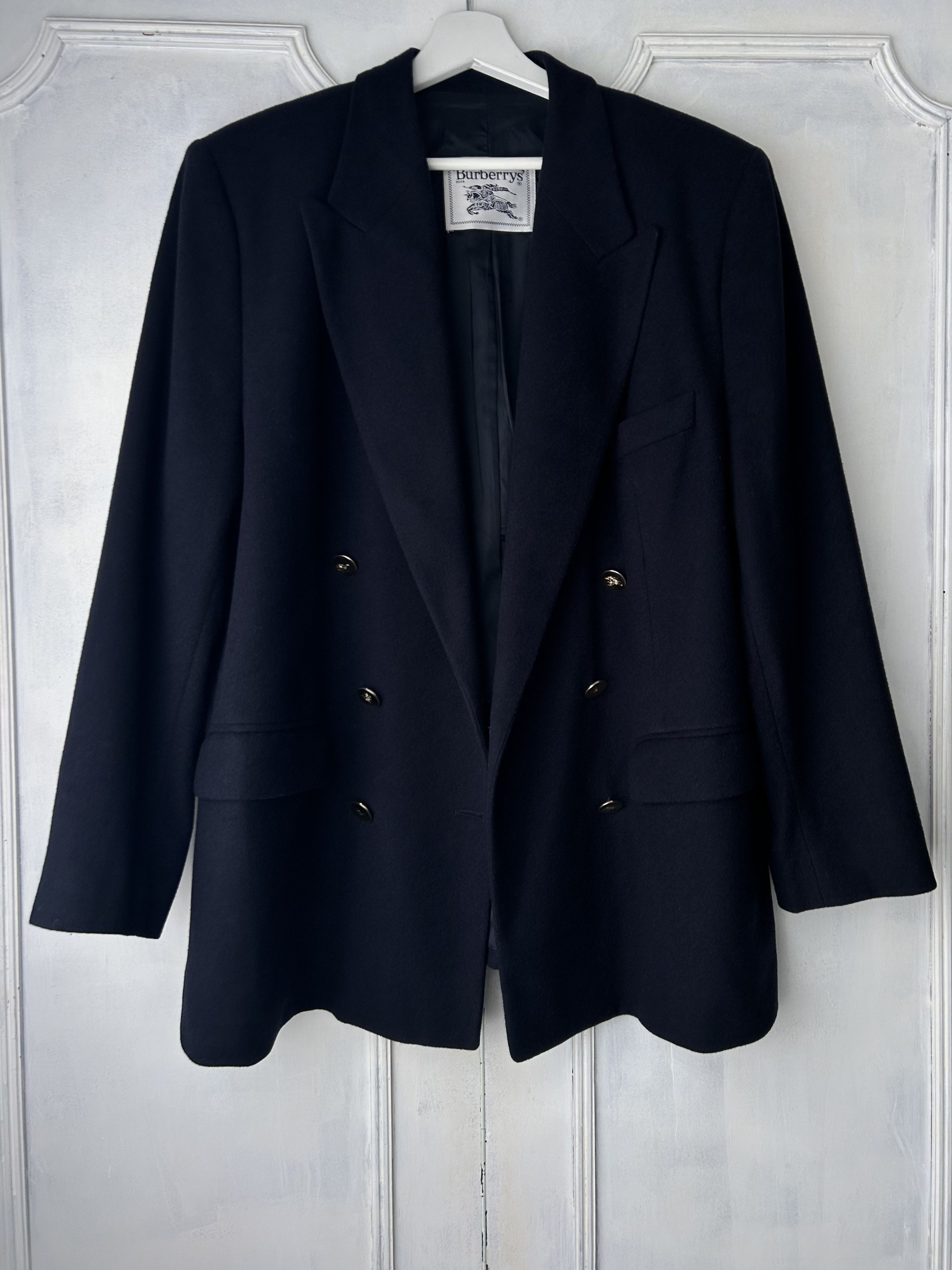 Burberry Burberrys Double-Breasted Wool Blazer with Gold Buttons Size L / US 10 / IT 46 - 7 Thumbnail