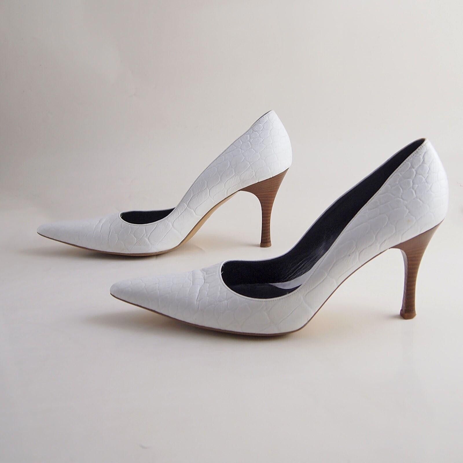 Escada Escada Heels Pointed Toe Embossed Croc Leather US 10 EU 40 Size US 10 / IT 40 - 2 Thumbnail