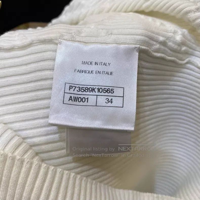 Chanel Chanel 22B white knitted short sleeves Size XXS / US 00 / IT 34 - 4 Thumbnail