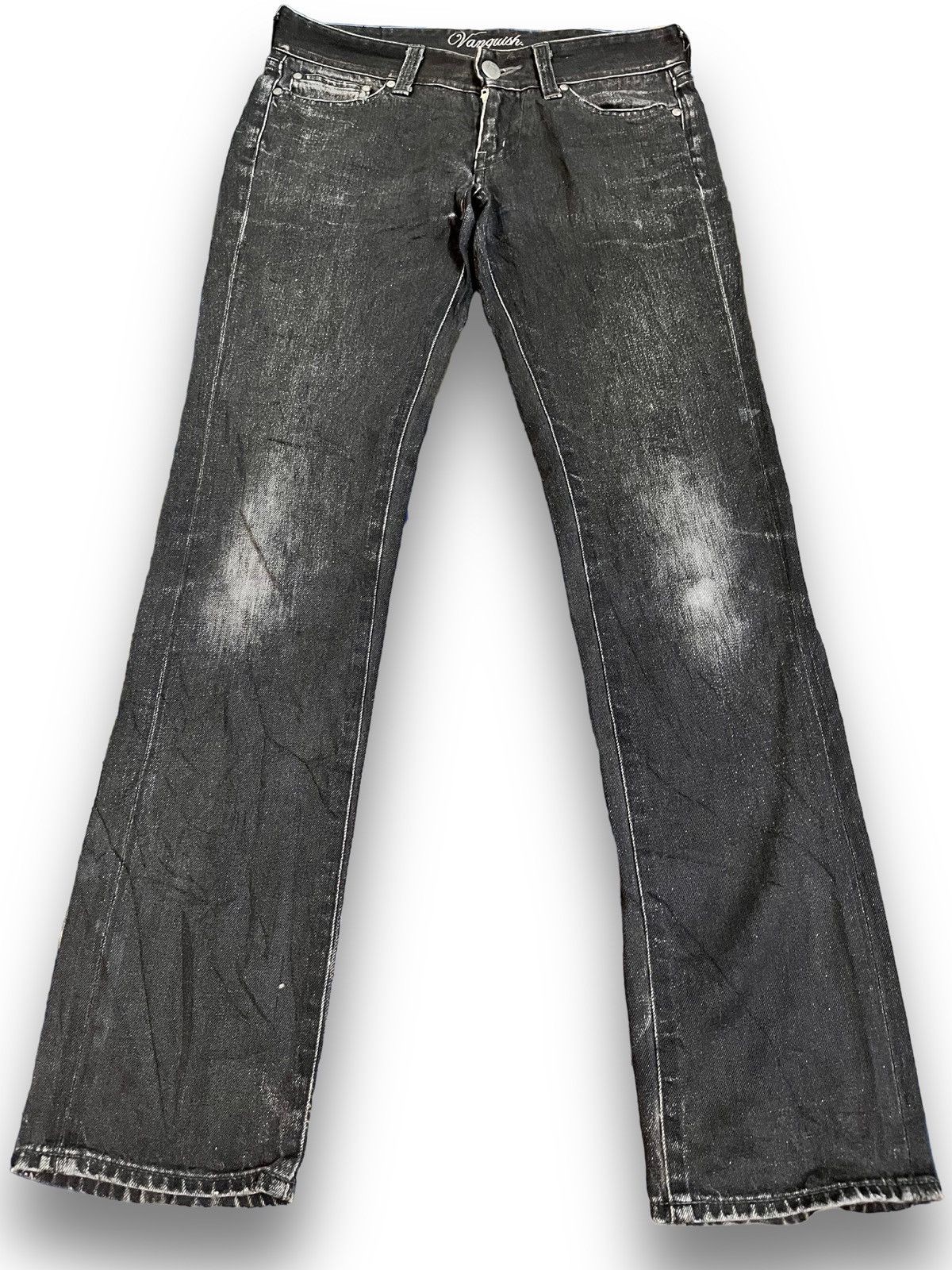 Beauty Beast × Vanquish × Vintage Vintage Vanquish Straight Cutting Black Denim Size US 31 - 1 Thumbnail