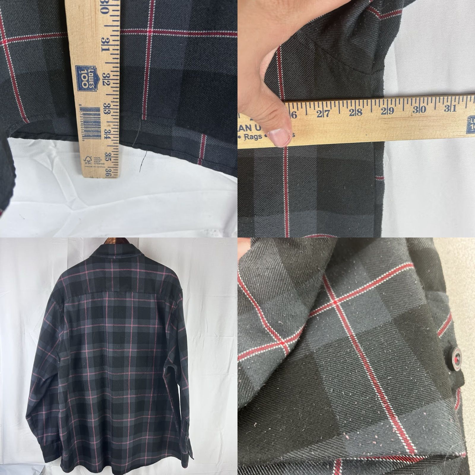 Vintage Dixxon Flannel Shirt The Klock Werks Mens 3X Gray Plaid Button Down Shirt Size US XXL / EU 58 / 5 - 8 Thumbnail