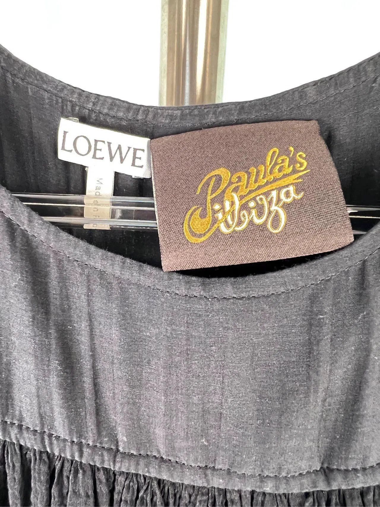 Loewe black silk summer dress by loewe. Size US 40 / EU 56 - 5 Thumbnail