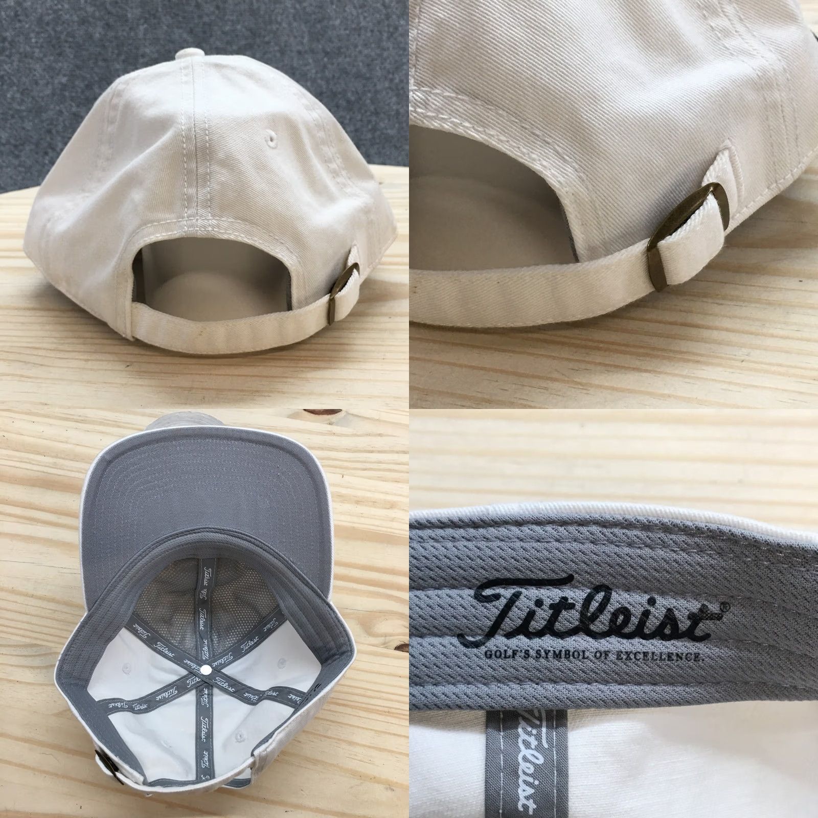 Titleist Titleist Baseball Cap Hat Mens White OS Adjustable Curved Brim Embroidered Logo Size ONE SIZE - 8 Thumbnail
