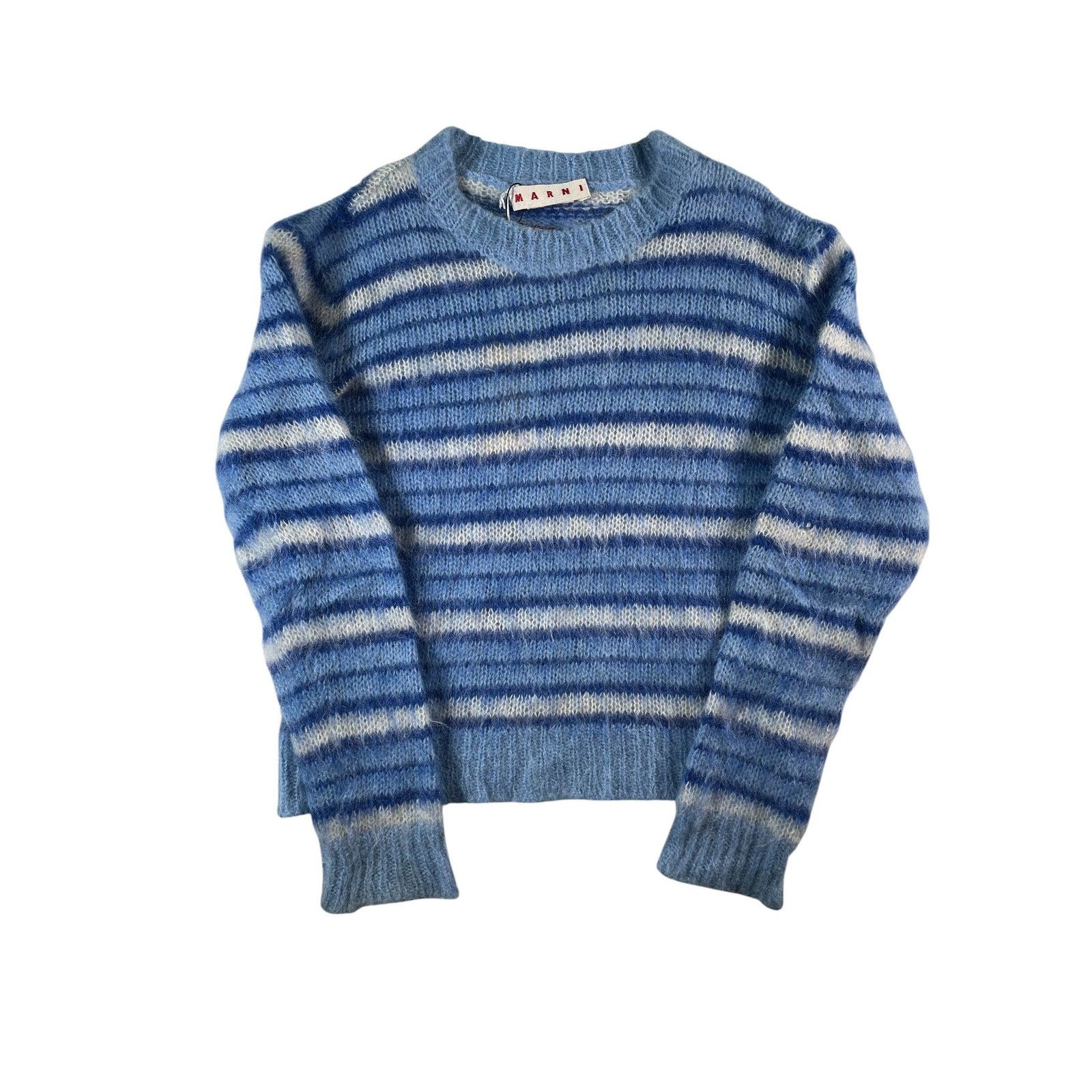 Marni Marni Navy & Baby Blue Mohair Sweater Size XS / US 0-2 / IT 36-38 - 1 Thumbnail
