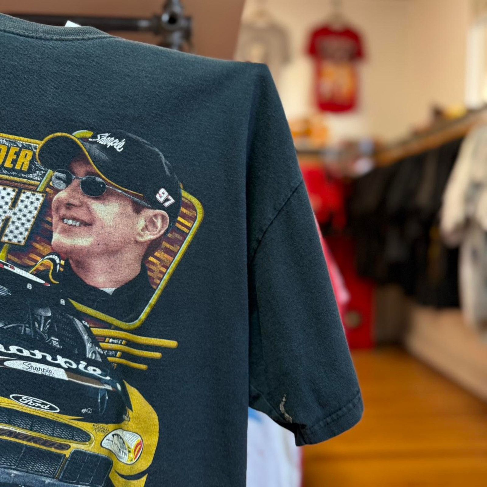 NASCAR × Vintage Vintage 90s NASCAR Racing Race Car Busch T-Shirt Size US XL / EU 56 / 4 - 6 Thumbnail
