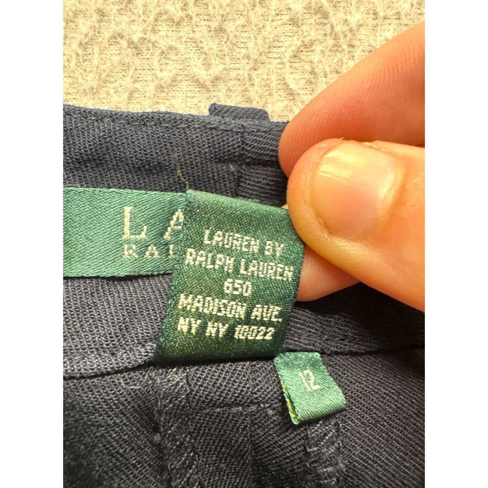 Ralph Lauren Lauren Ralph Lauren Navy Wool/Spandex Dress Pants Size 12 Womens Vintage Classic Fit Trousers 34in Navy 12 Size 34" / US 12 / IT 48 - 4 Thumbnail