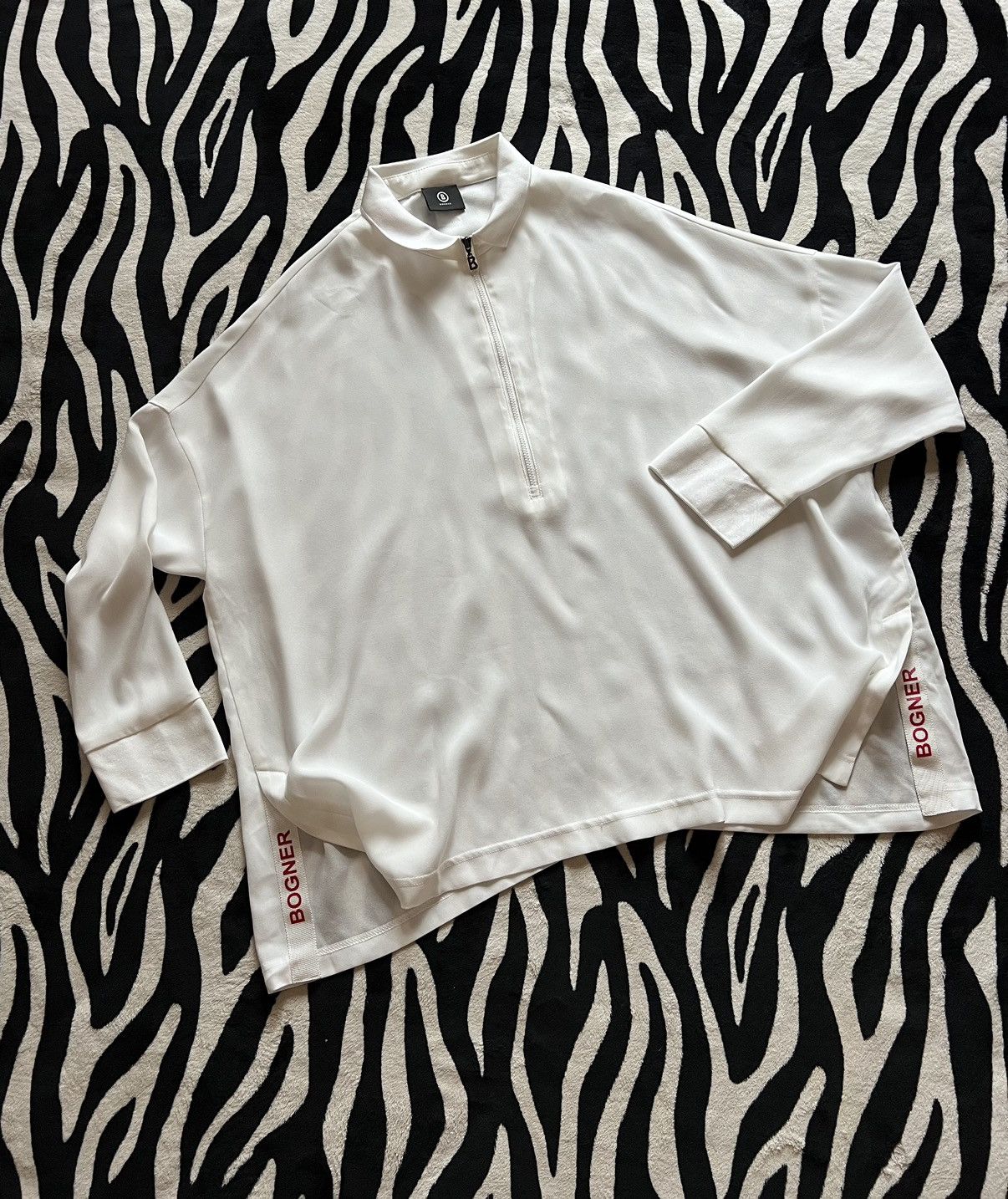 Bogner Bogner Munich blouse pullover 1/4 zip crepe-chiffon Size XL / US 12-14 / IT 48-50 - 1 Thumbnail