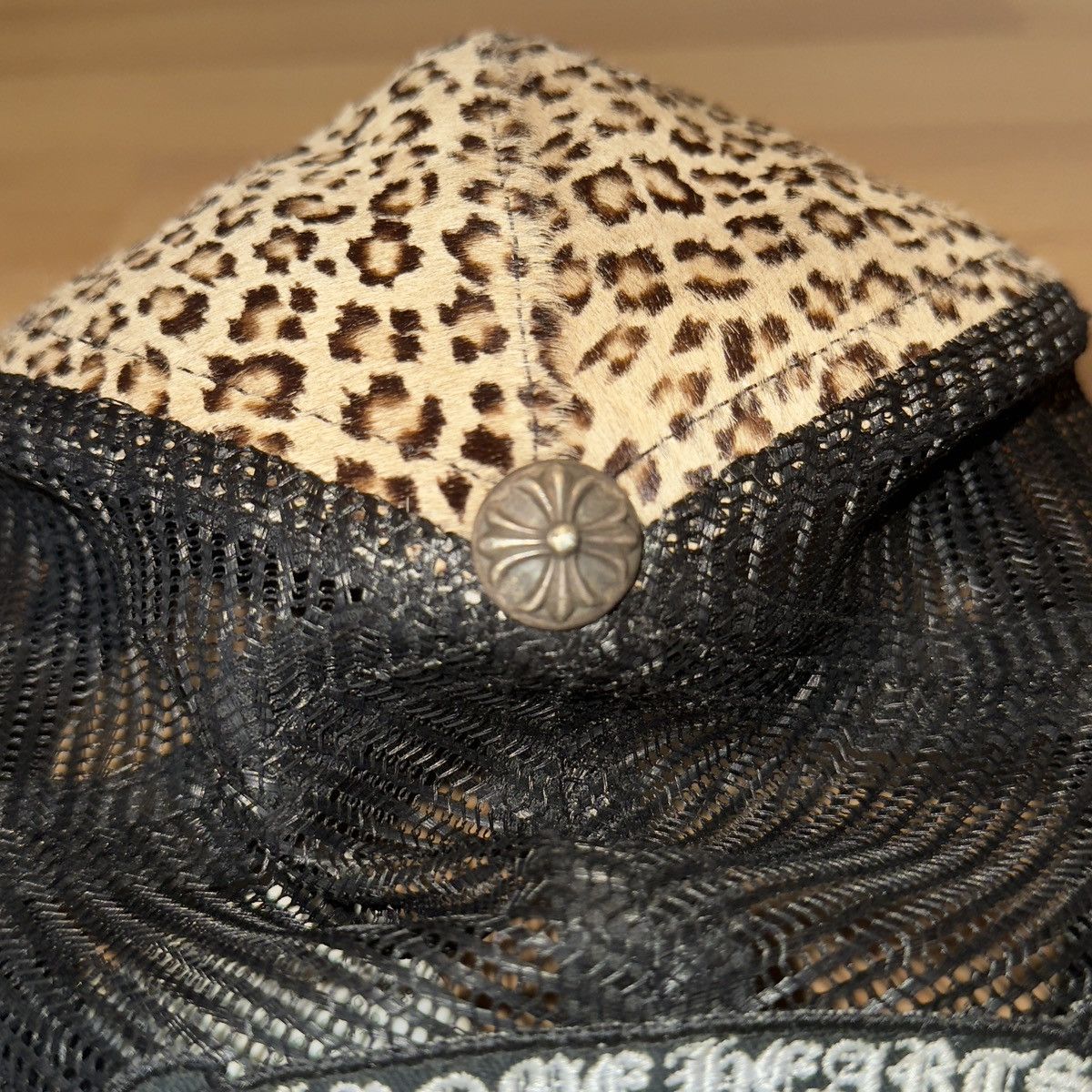 Chrome Hearts Chrome Hearts Leopard Print Hat w/ Leather Cross Patches Size ONE SIZE - 8 Thumbnail