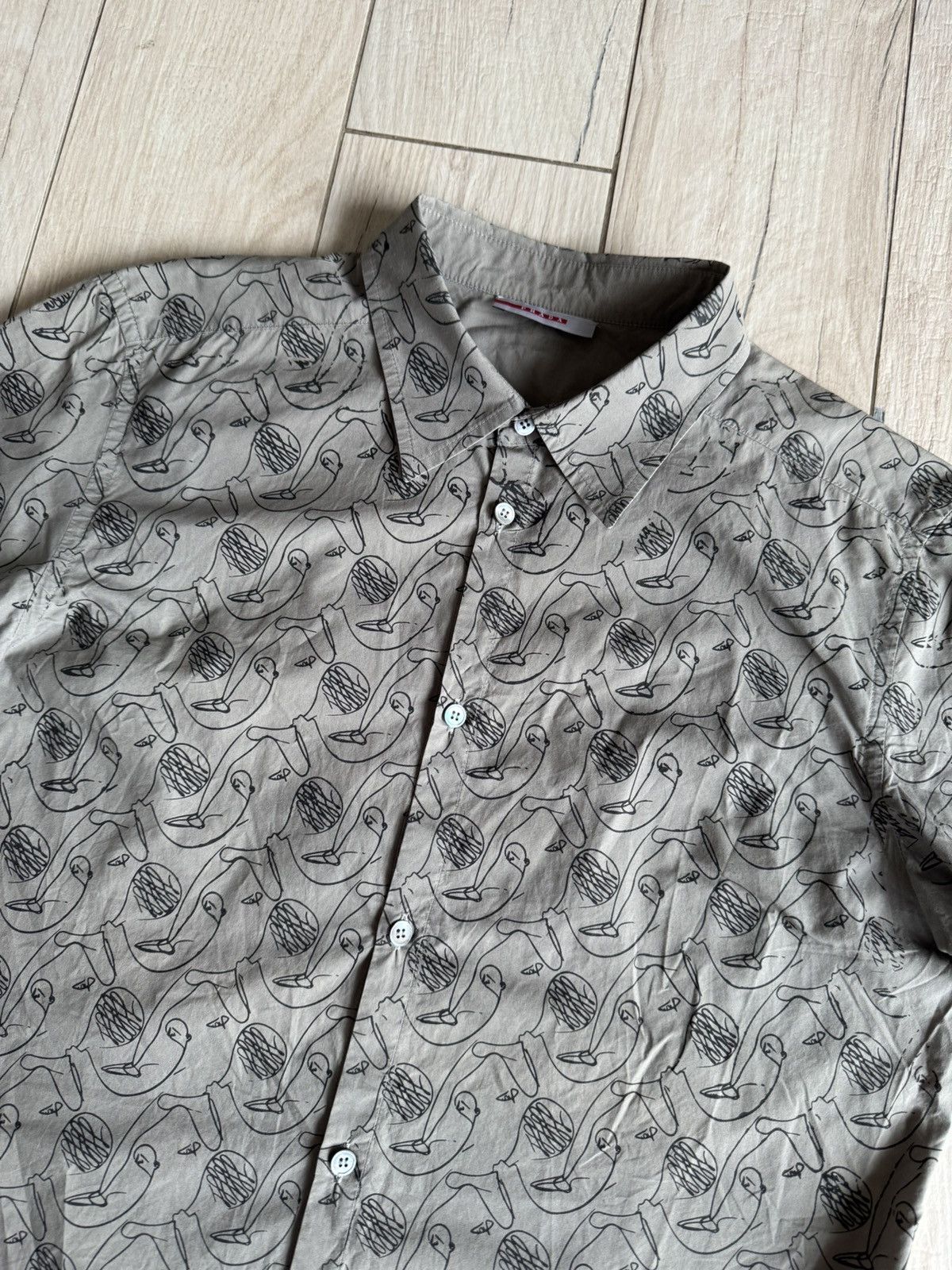 Prada Prada Avant Garde All Over Printed Shortsleeve Shirt Size US M / EU 48-50 / 2 - 3 Thumbnail