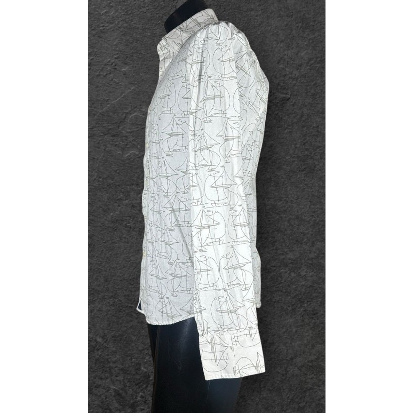 UNTUCKit UNTUCKit White Button Down Shirt Sailboat Nautical M Size US M / EU 48-50 / 2 - 5 Thumbnail
