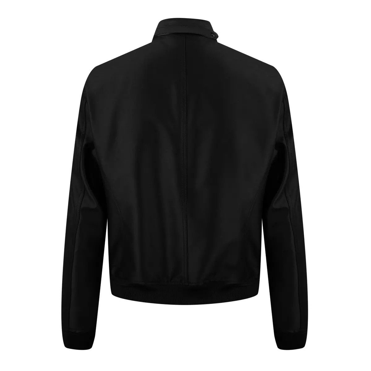 Tom Ford o1w1db10225 OBS027 Leather Trimmed Bomber Jacket in Black Size US L / EU 52-54 / 3 - 2 Thumbnail