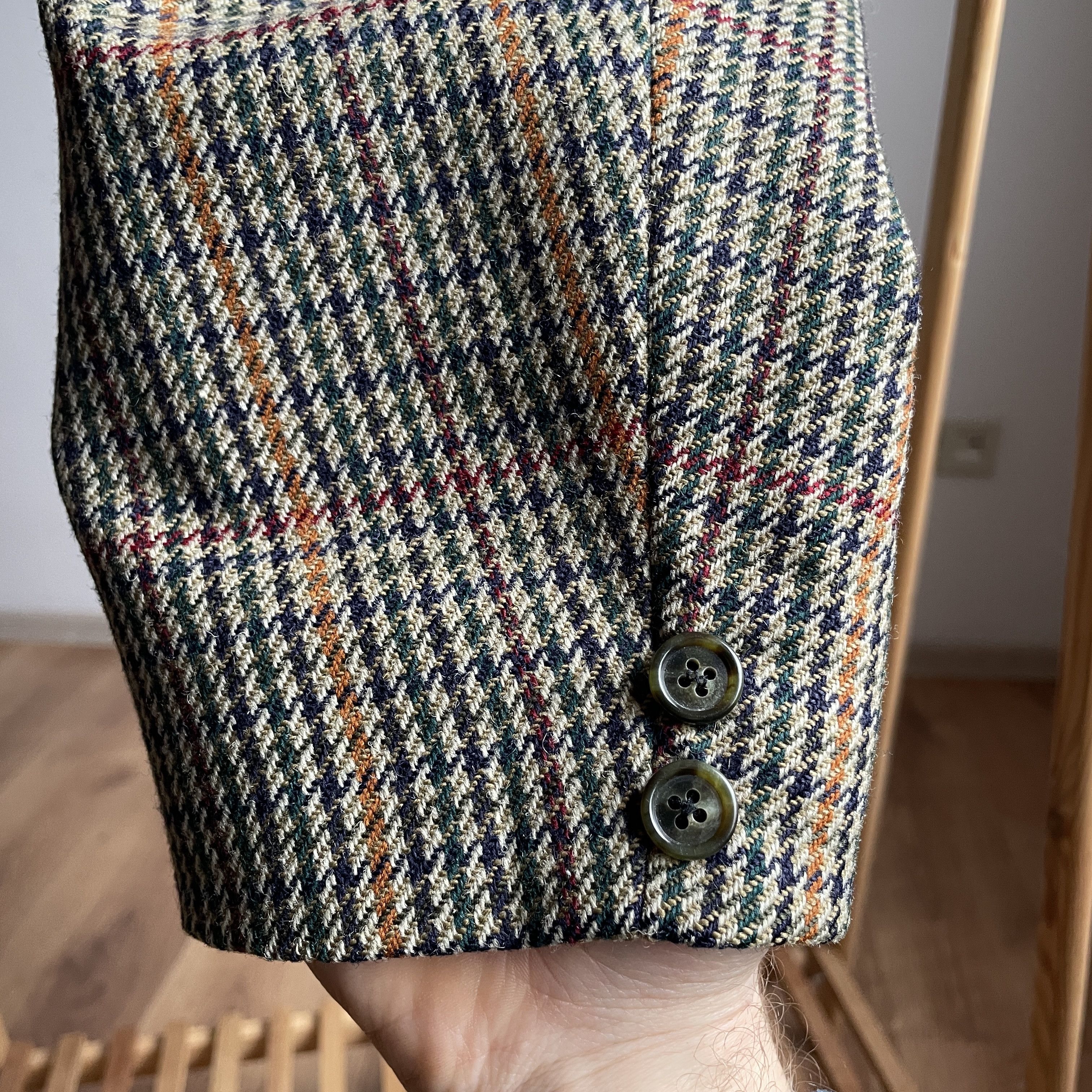 Magee Magee Vintage Olympic T2 Houndstooth Tweed Blazer Size 44R - 7 Thumbnail
