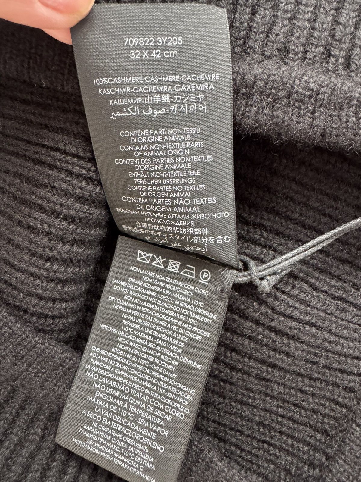 Saint Laurent Paris Saint Laurent NEW cashmere balaclava, one size Size ONE SIZE - 6 Thumbnail