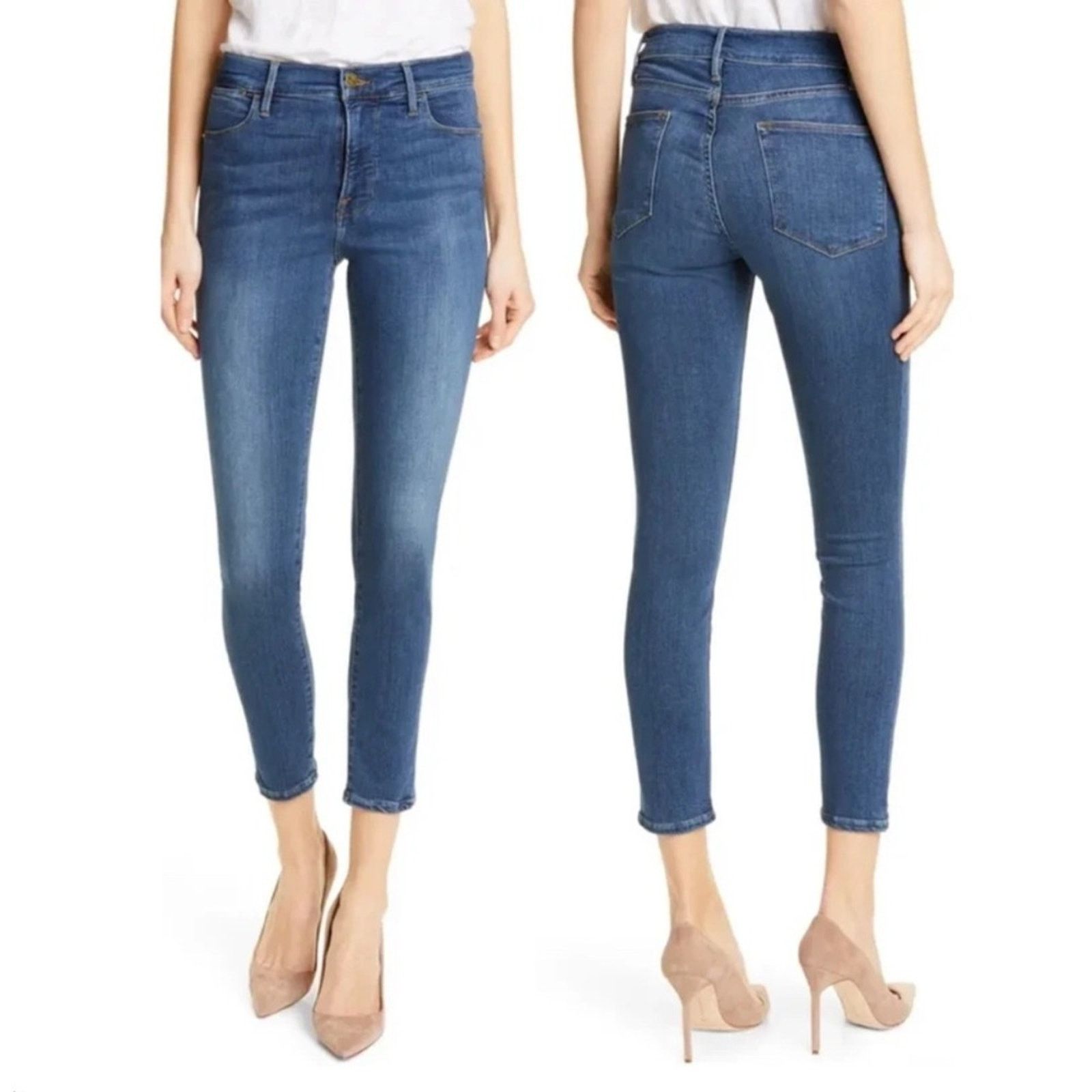 Frame NWT Frame Le High Waist Skinny Cropped Jeans Size 26" / US 2 / IT 38 - 1 Thumbnail
