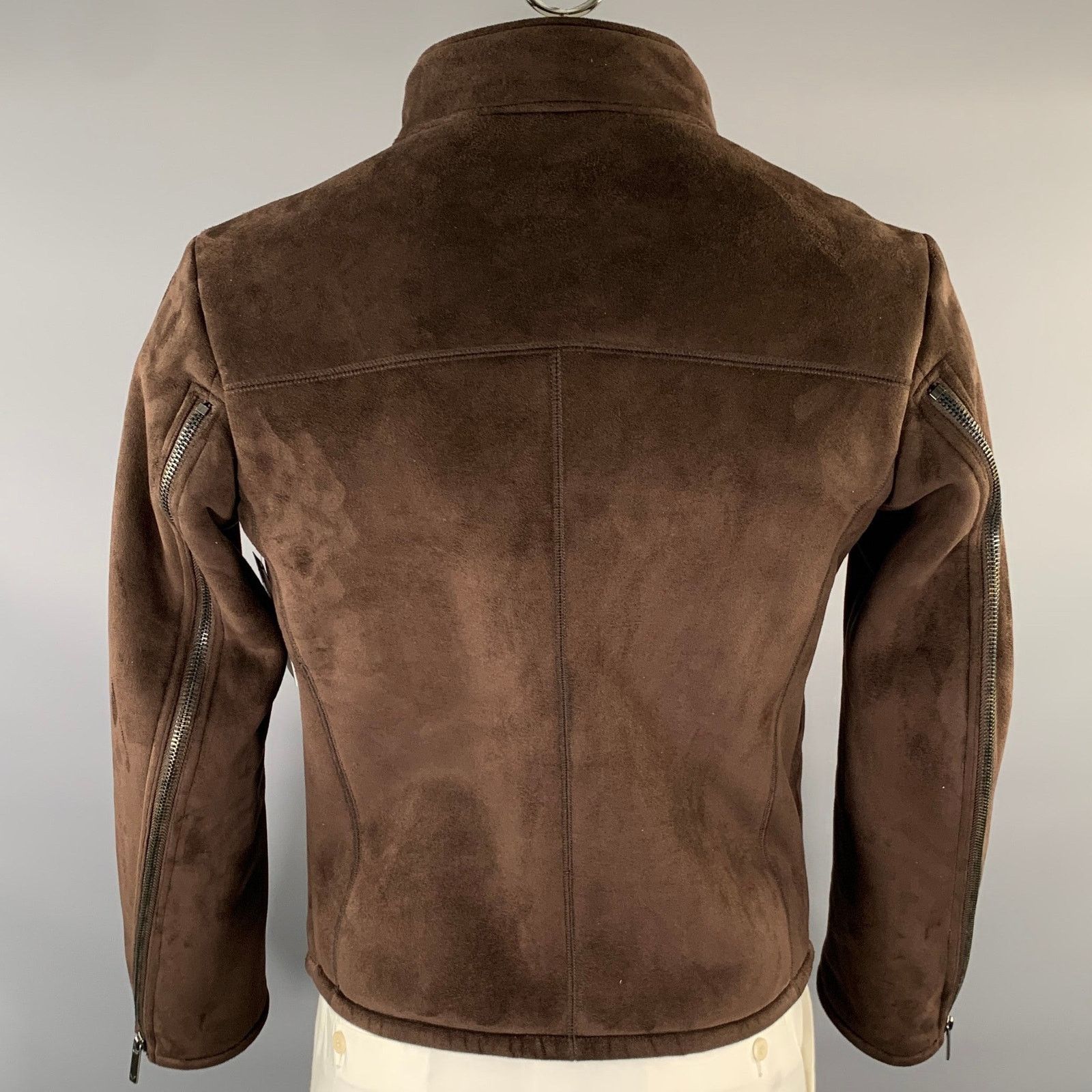 Emporio Armani EMPORIO ARMANI Size 40 Brown Polyester Nylon Zip Up Jacket Size US M / EU 48-50 / 2 - 6 Thumbnail