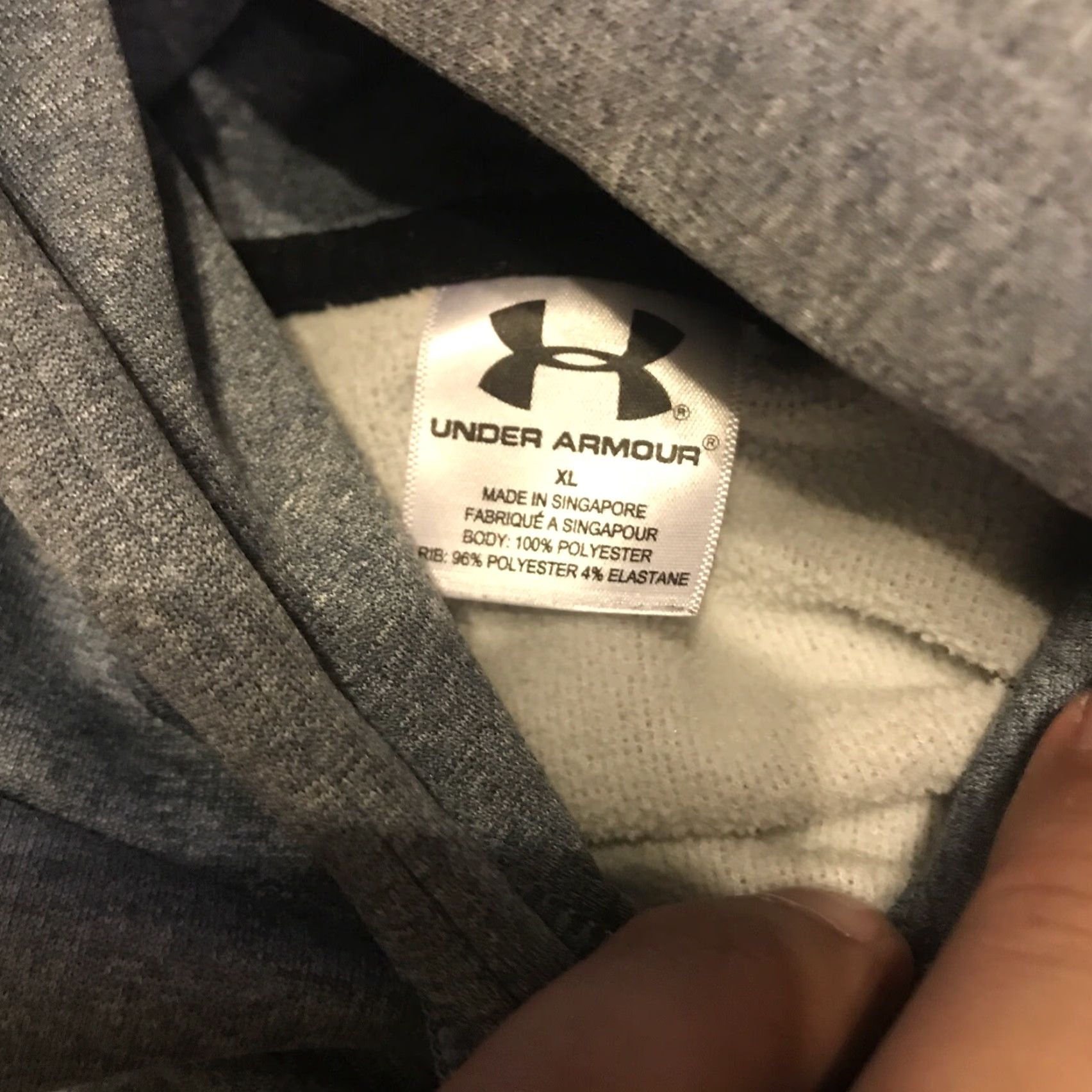 Under Armour Under Armour Mens Hoodie Pullover Sweatshirt Gray Fleece Lined Sz.XL Size US XL / EU 56 / 4 - 4 Thumbnail