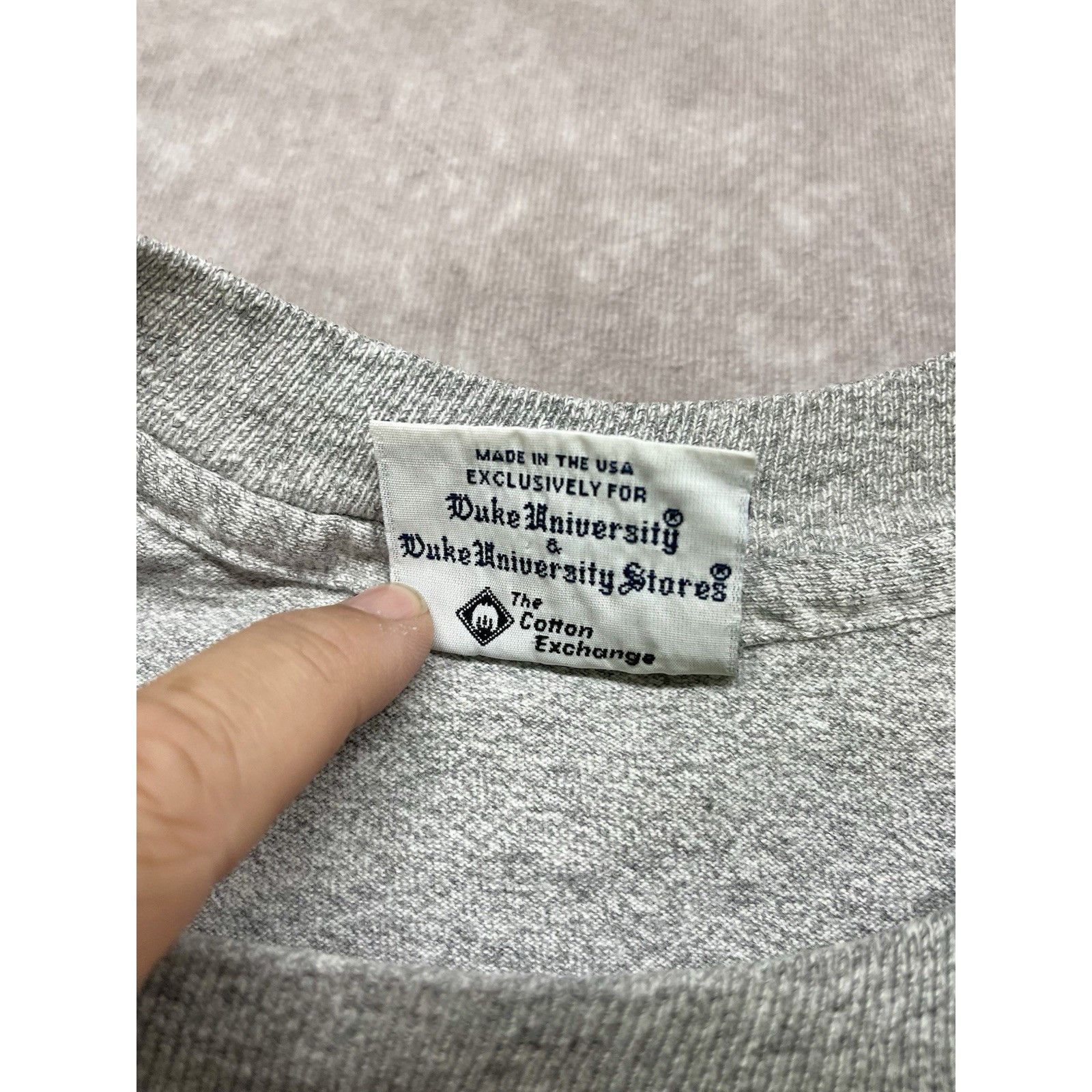 Other Rare Vtg 80s Duke Single Stitch T-Shirt XL Gray Cotton Excha Size US XL / EU 56 / 4 - 9 Thumbnail