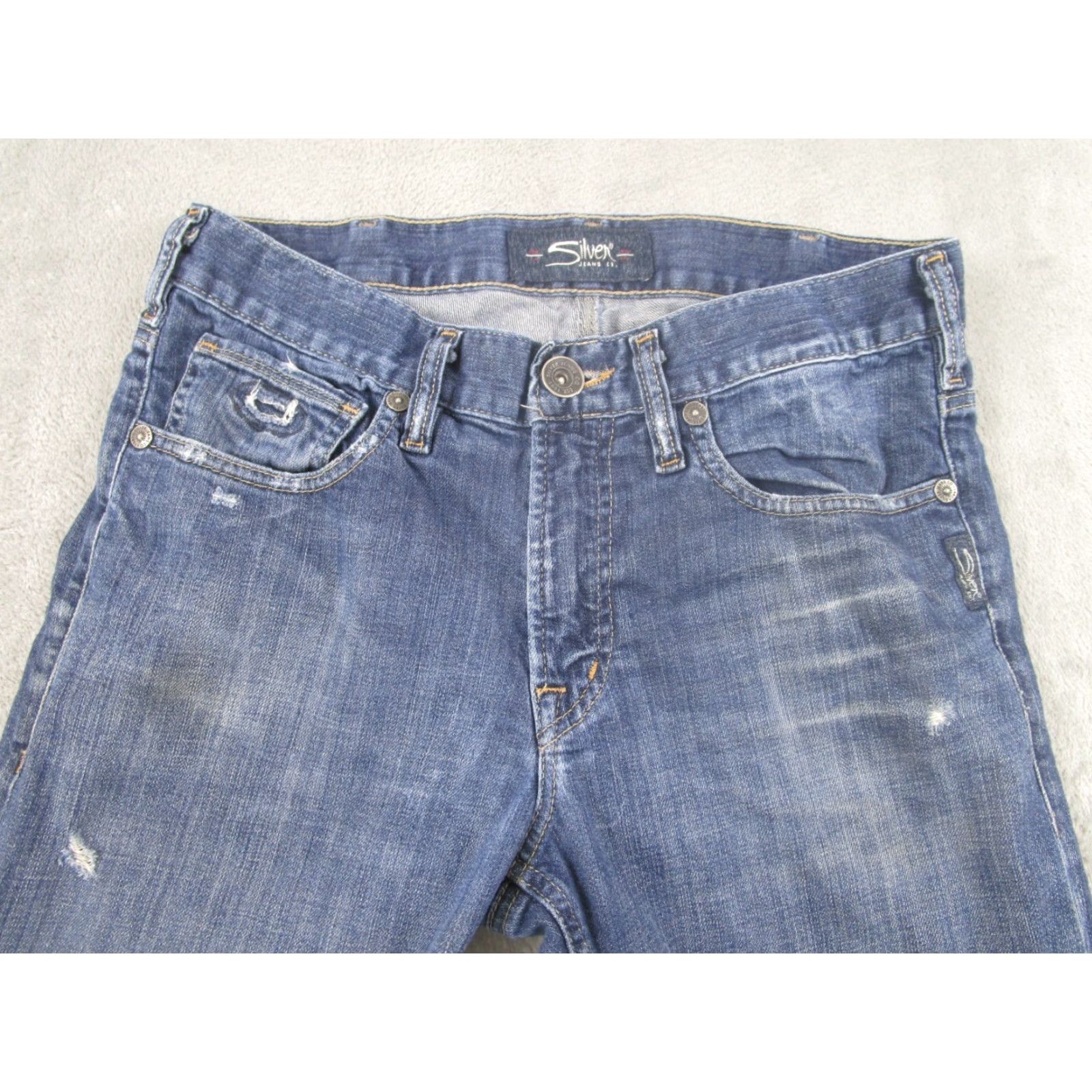 Silver Jeans Co. VINTAGE Silver Jeans Mens Straight Jeans 31x34 Size US 31 - 3 Thumbnail