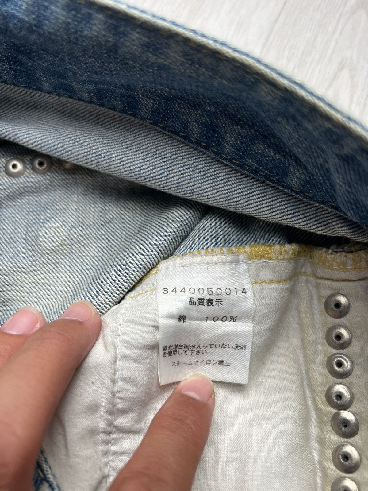 5351 POUR LES HOMMES 5351 Pour Less Hommes Spike Studded Distressed Jeans Size US 29 - 7 Thumbnail