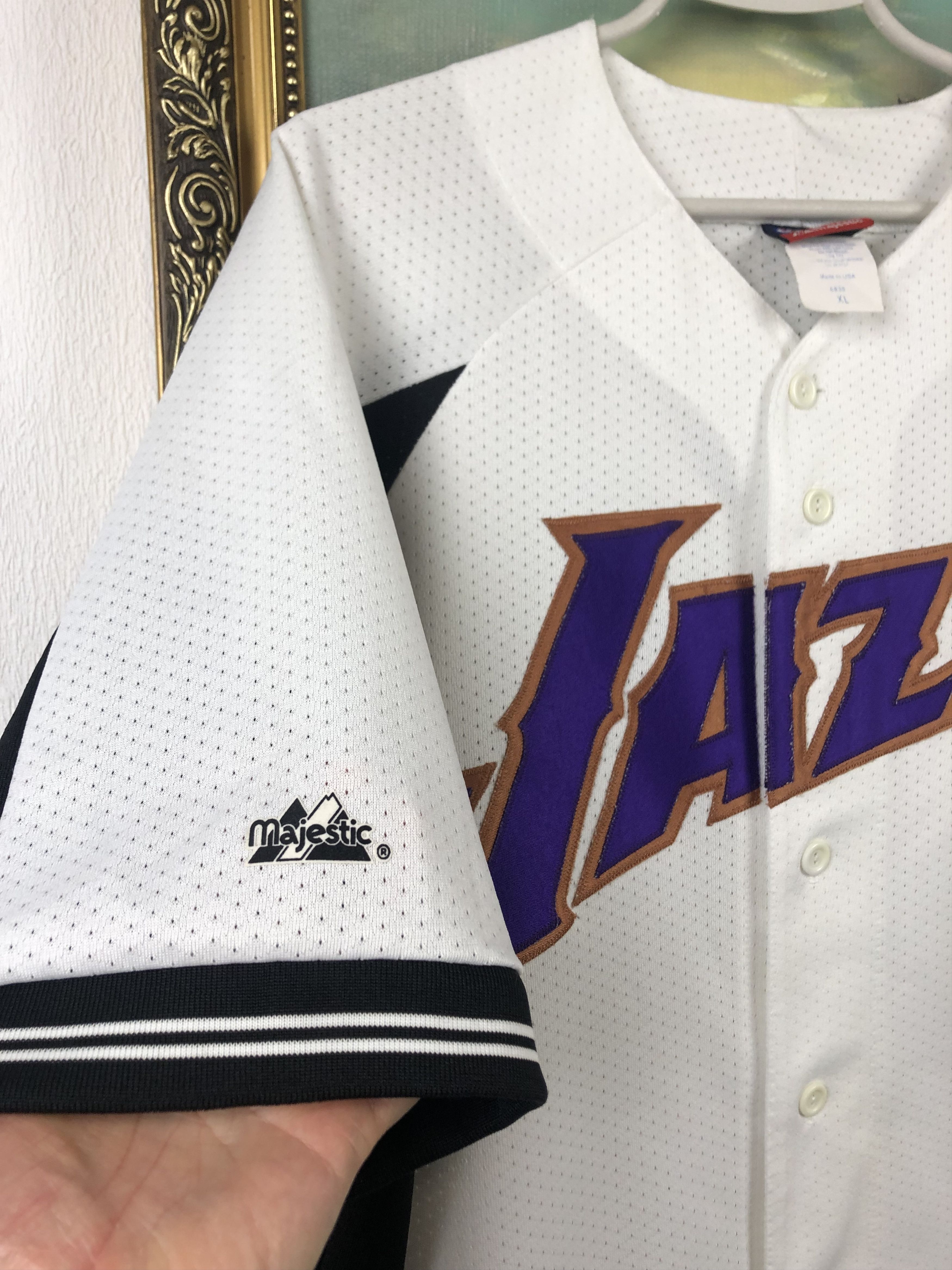 NBA × Vintage Vintage 90s Utah Jazz NBA Jersey Shirt Majestic Rare Size US XL / EU 56 / 4 - 6 Thumbnail