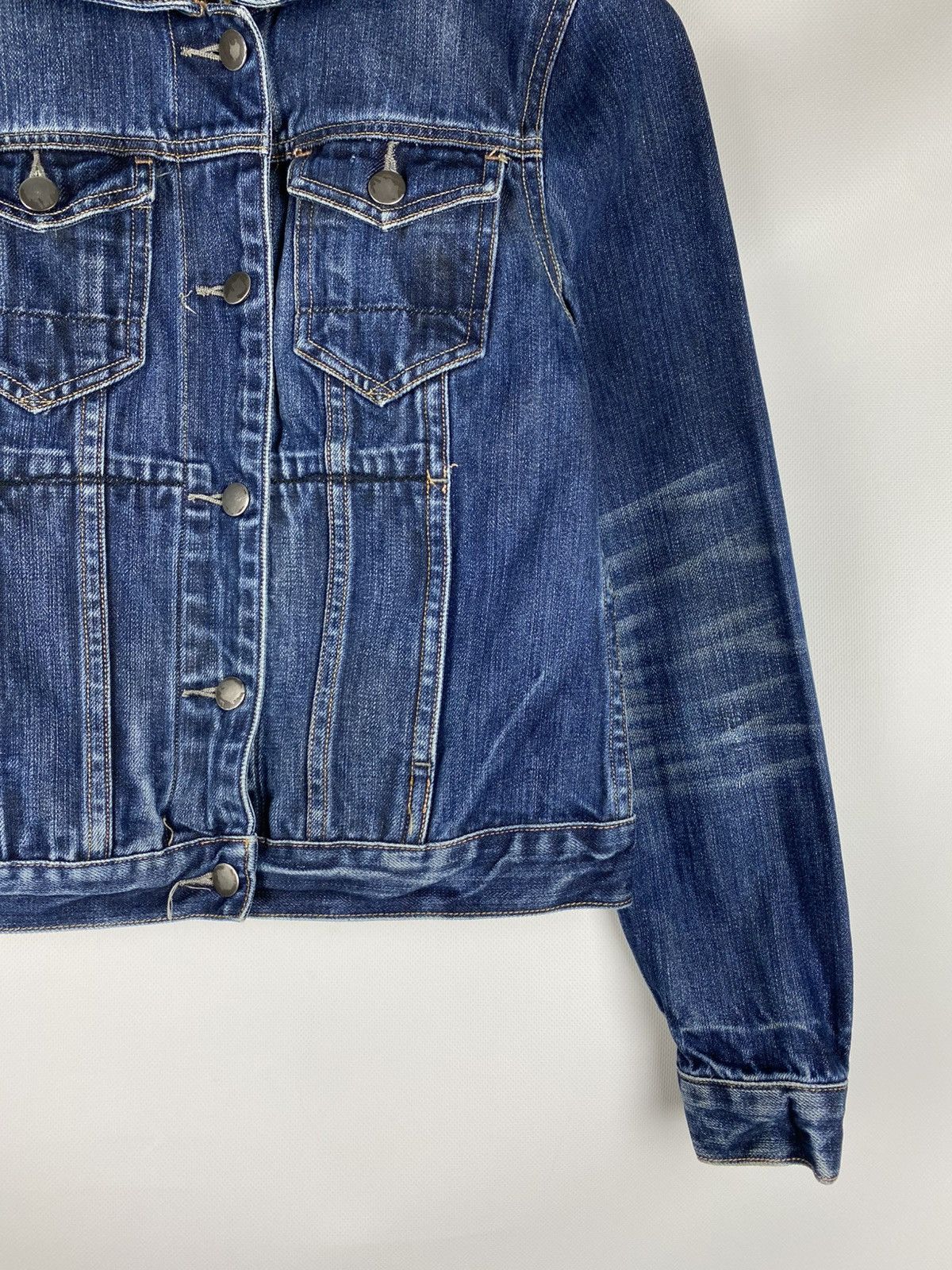 Allsaints × Japanese Brand Allsaints WMNS Easy Trucker ladies selvedge denim jacket Size M / US 6-8 / IT 42-44 - 6 Thumbnail