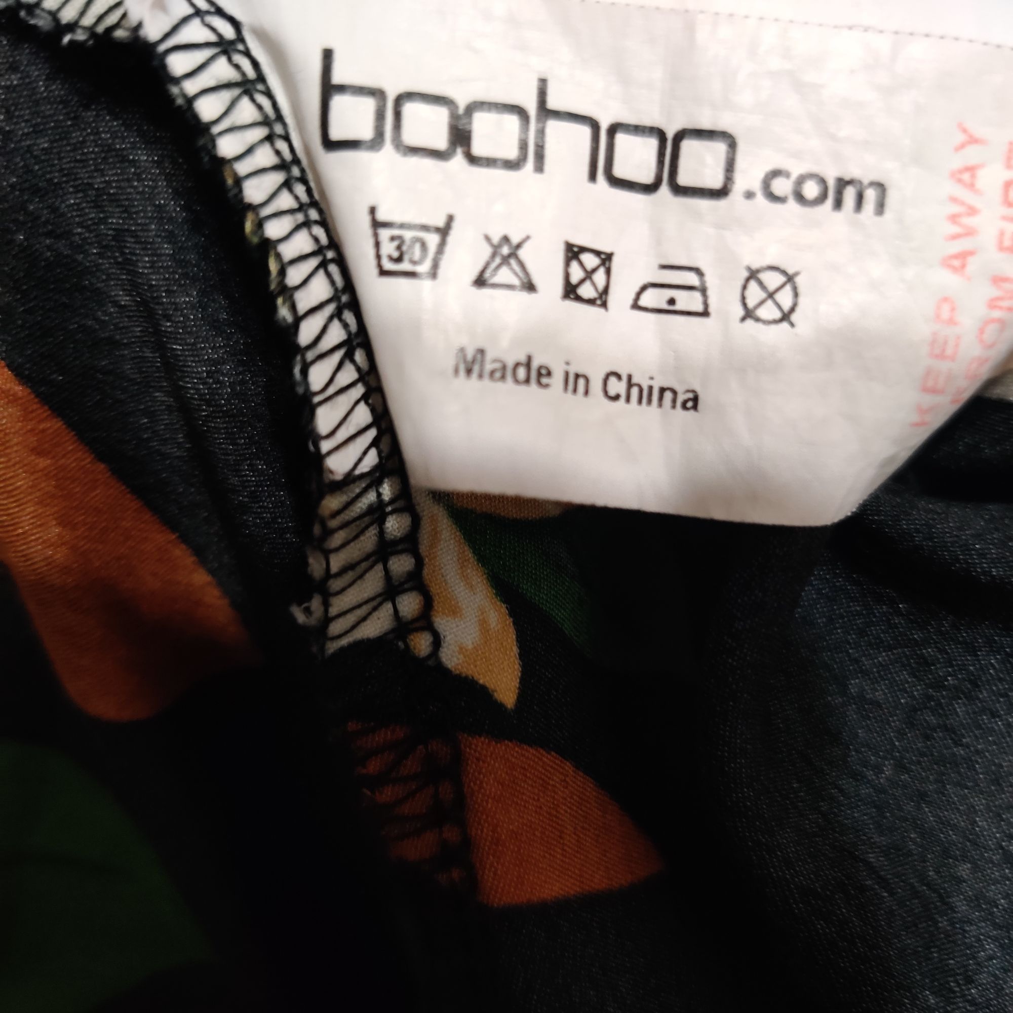 Boohoo Boohoo M/L Black Floral Kimono Open Front Lightweight Jacket Size M / US 6-8 / IT 42-44 - 7 Thumbnail