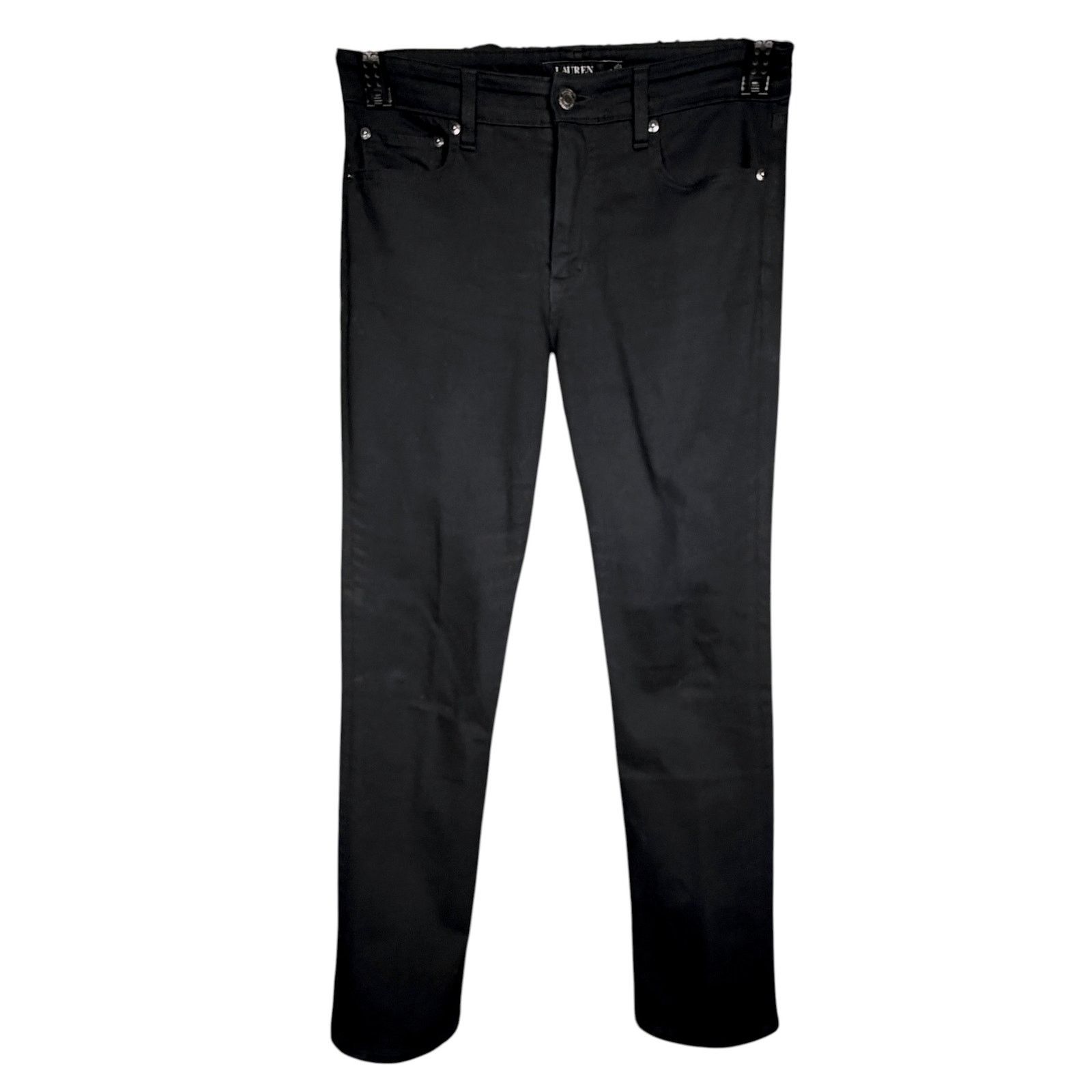 Lauren Ralph Lauren Lauren Ralph Lauren Womens 8 Black Straight High Rise Jeans Size 30" / US 8 / IT 44 - 7 Thumbnail