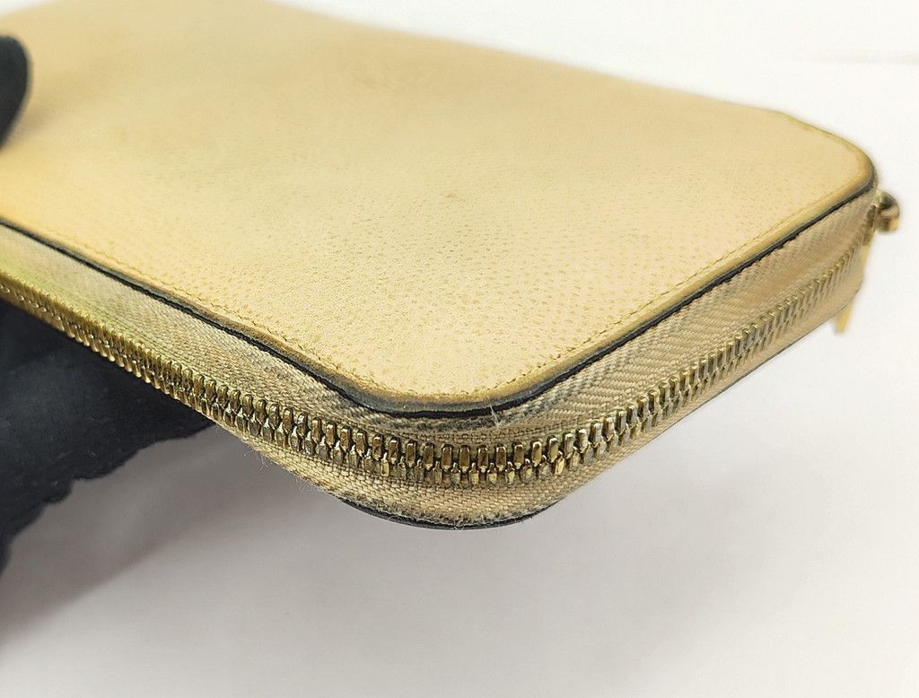 Valextra VALEXTRA full leather brown pebble round zipper wallet Size ONE SIZE - 10 Thumbnail