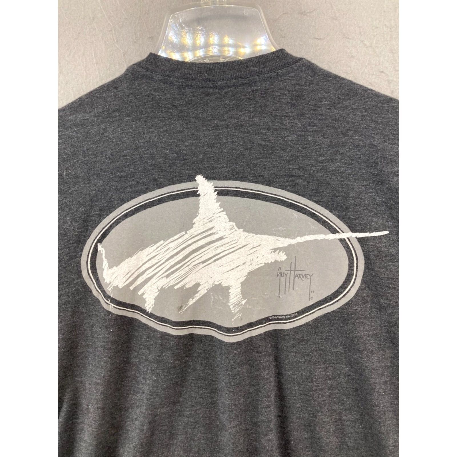 Guy Harvey Guy Harvey AFTCO Mens TShirt M Gray Outdoor Classic Fit Shirt Mens M Gray Graphic Print 90s? Size US M / EU 48-50 / 2 - 7 Thumbnail