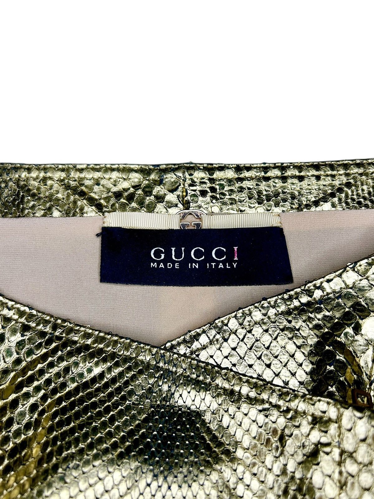 S/S 04 Gold Python Leather Jacket