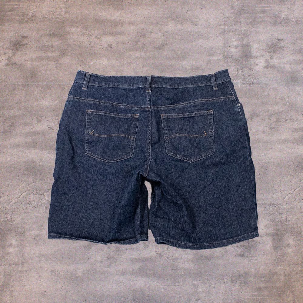 Lee Lee Indigo Baggy Relax Fit Jean Denim Jorts Y2K Style Shorts Size US 38 / EU 54 - 1 Thumbnail