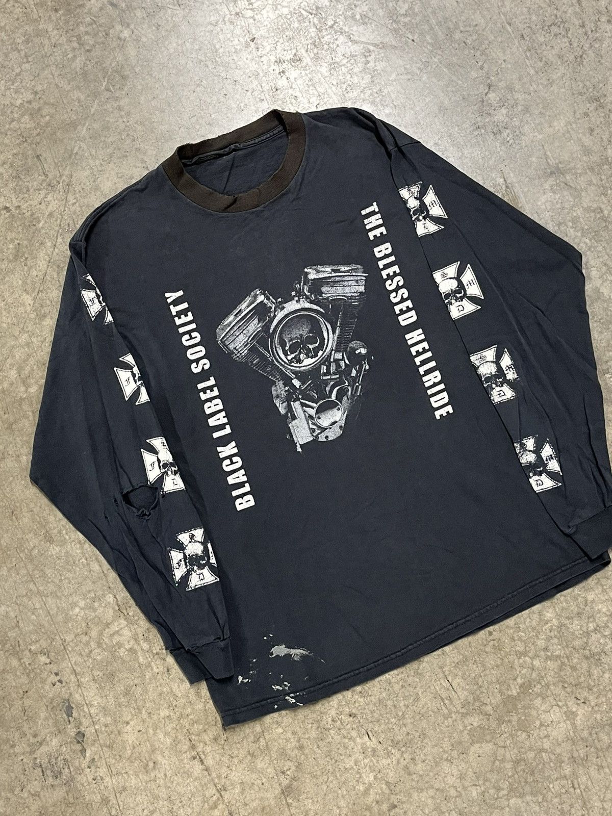 Band Tees × Vintage Vintage faded and thrashed black label society longsleeve Size US XL / EU 56 / 4 - 4 Thumbnail