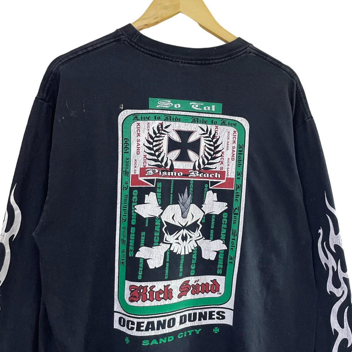 Band Tees × Vintage Vintage Y2K Rare Design Kick Sand Flame Sleeve Size US L / EU 52-54 / 3 - 3 Thumbnail