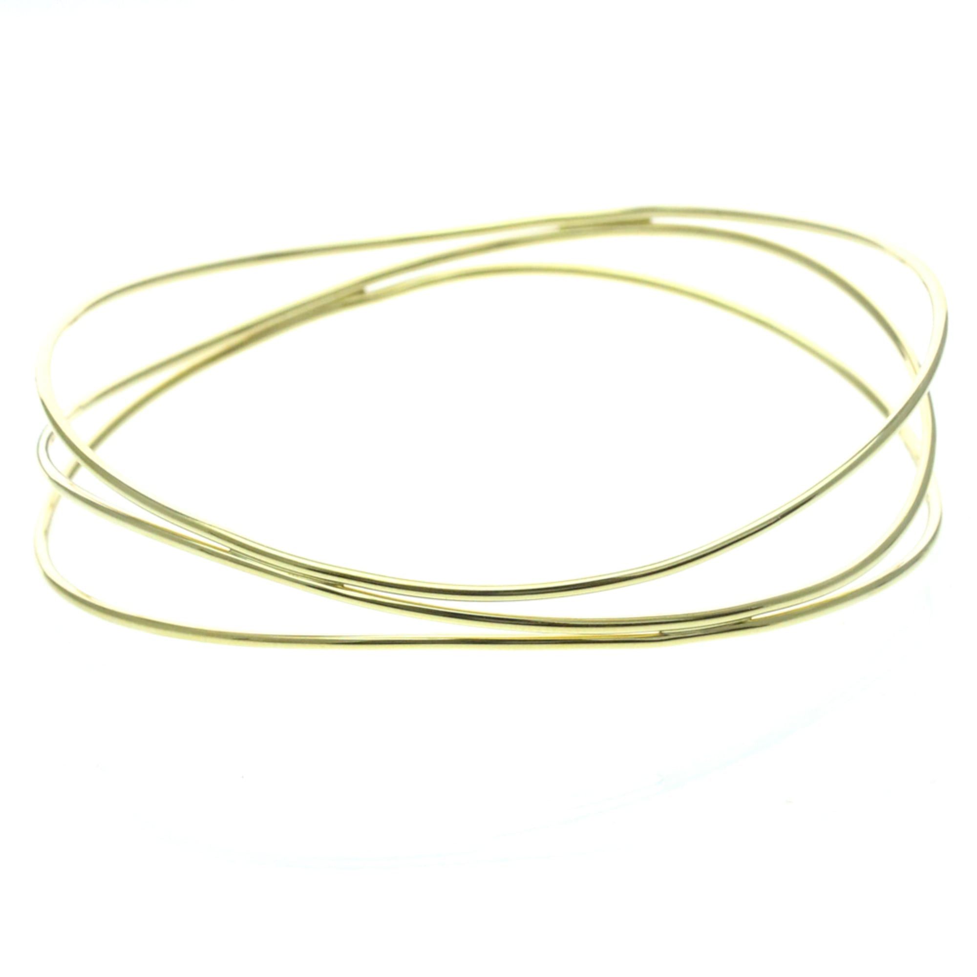 Tiffany Wave 3 Row Bracelet Yellow Gold (18K) No Stone MenWomen Necklace